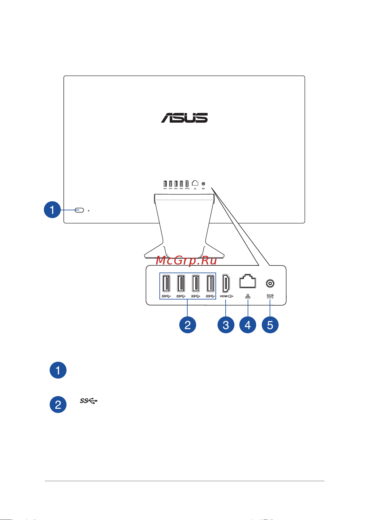Asus Vivo V241ICGK-WA031T 90PT01W2-M04040 [16/62] Вид сзади