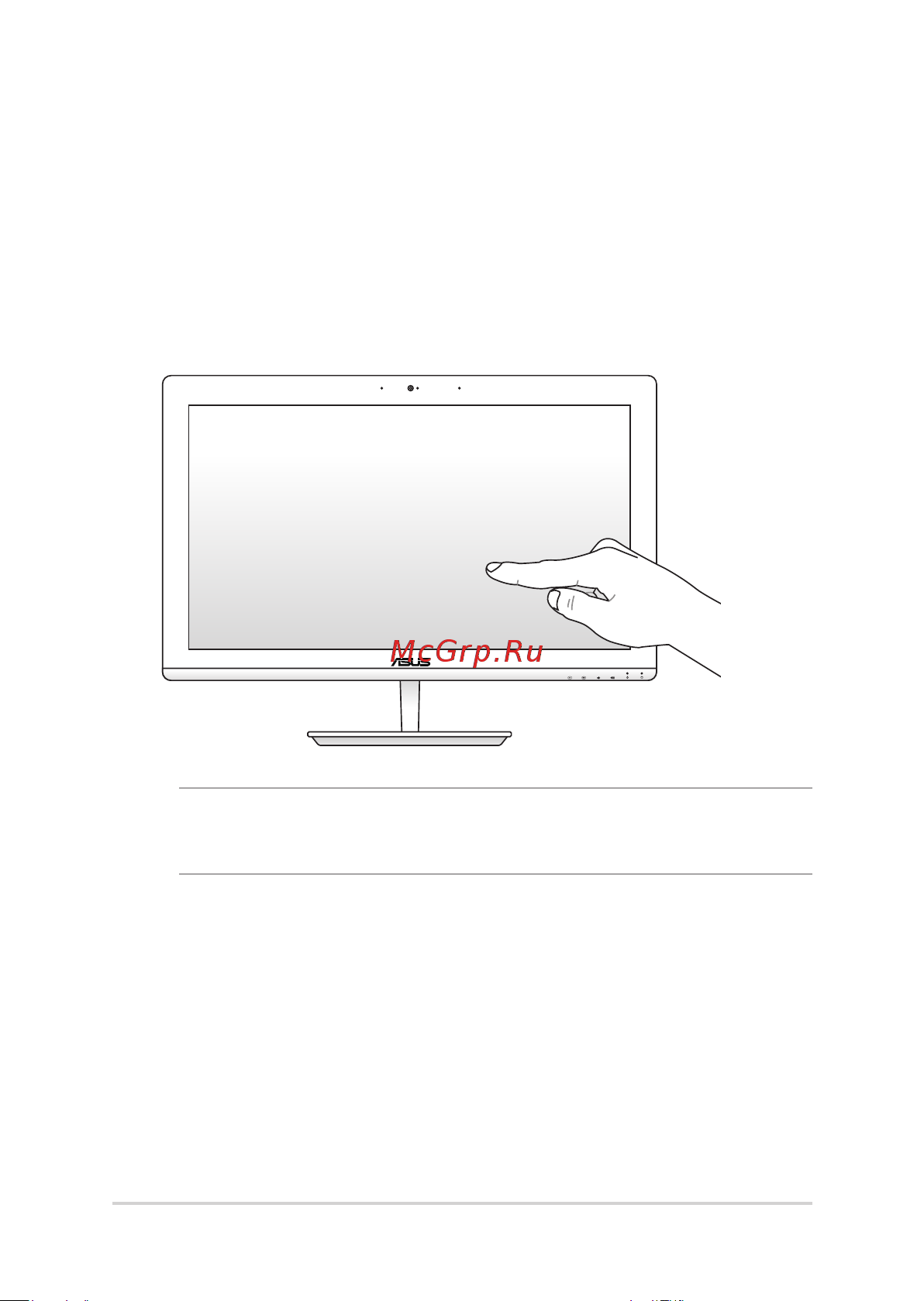Asus Vivo V241ICGK-WA014T 90PT01W2-M01530 [24/62] Использование сенсорного экрана для некоторых моделей