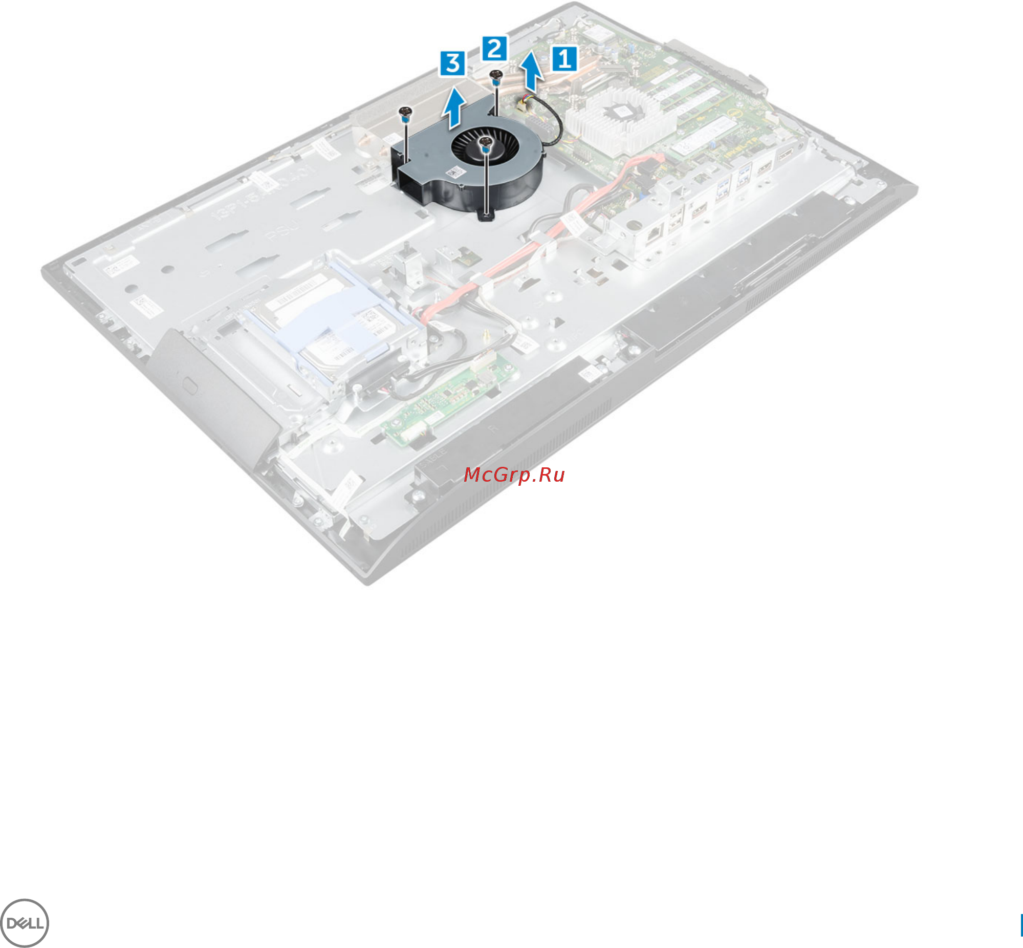 Dell Optiplex 7450-8428 [31/77] Системный вентилятор