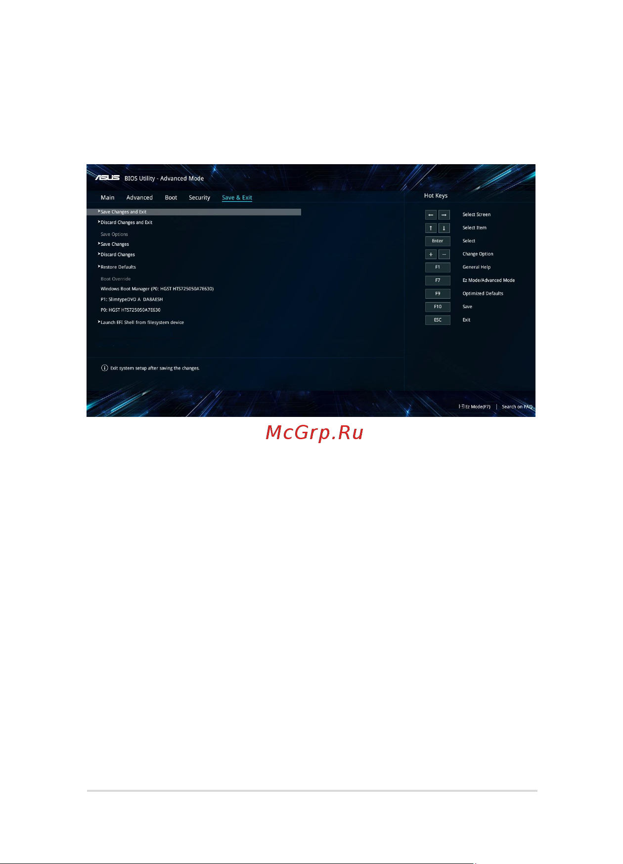 Asus PRO B9440-GV0433R 90NX0152-M05580 [65/110] Сохранить и выйти