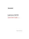 Lenovo A319 Black Инструкция по эксплуатации
