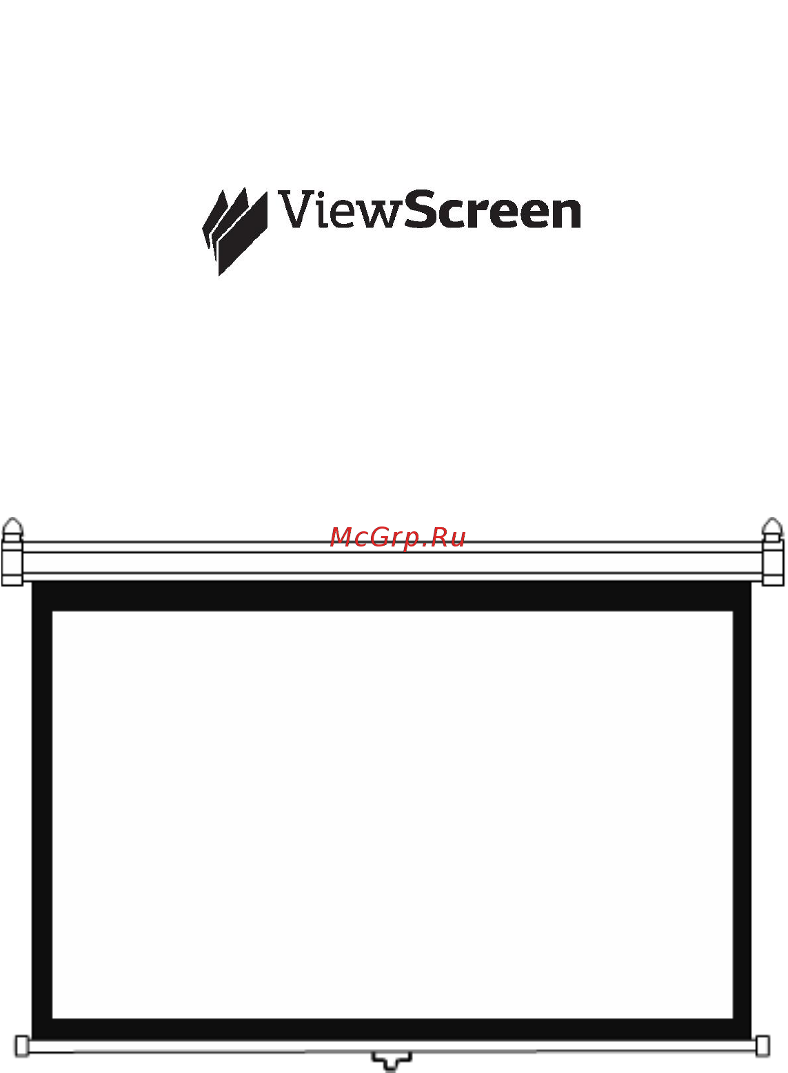 Viewscreen Scroll WSC-1102 Белый Инструкция по эксплуатации онлайн