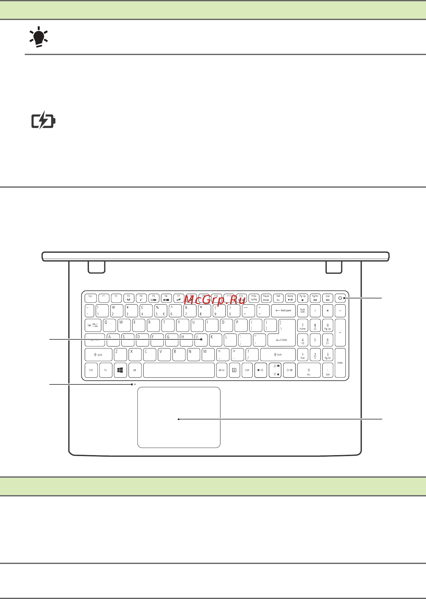 Acer Aspire E 15 E5-575G-396N NX.GDWER.022 [11/91] Вид клавиатуры