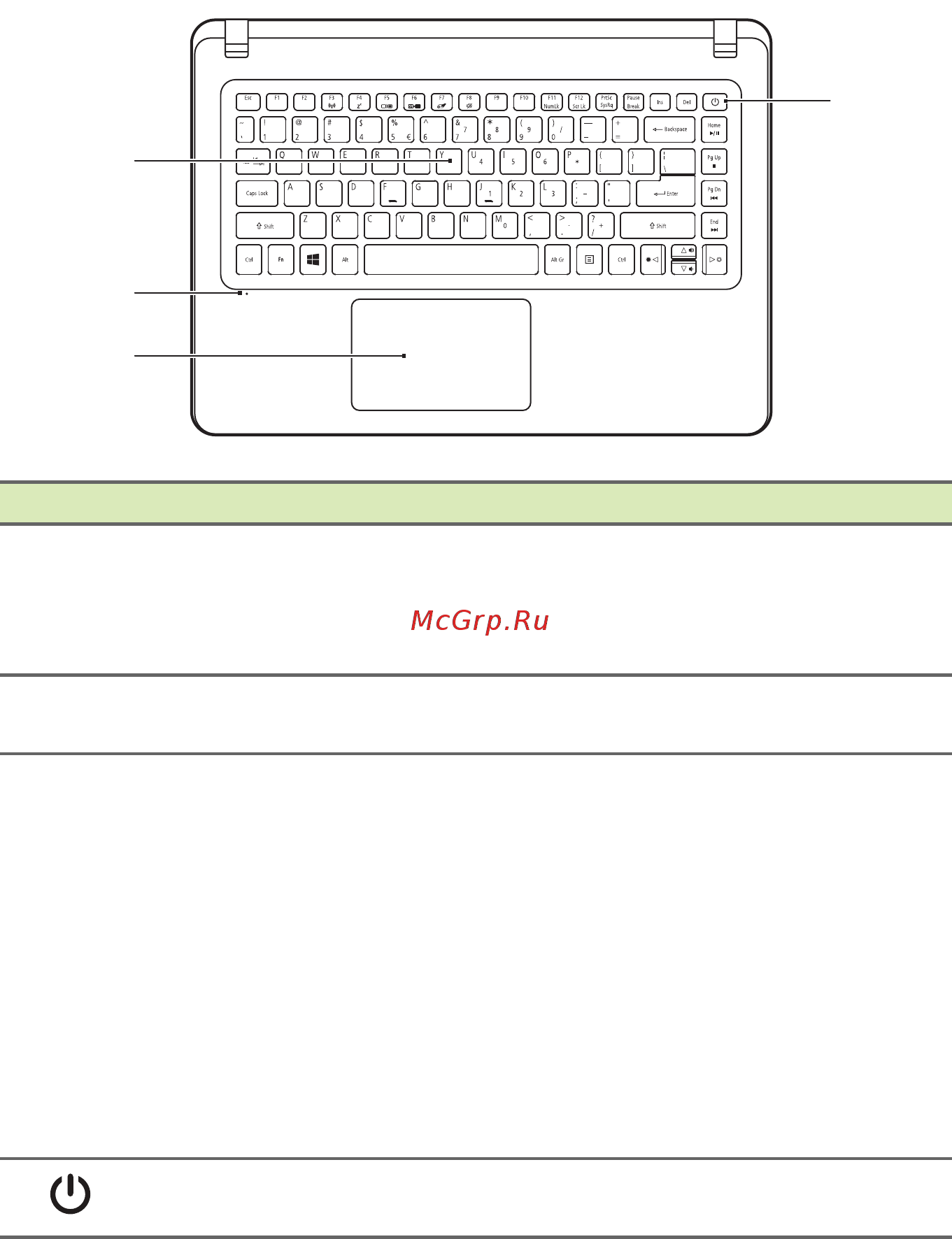 Acer Aspire ES 14 ES1-432-C9Y8 NX.GGMER.002 [12/90] Вид клавиатуры