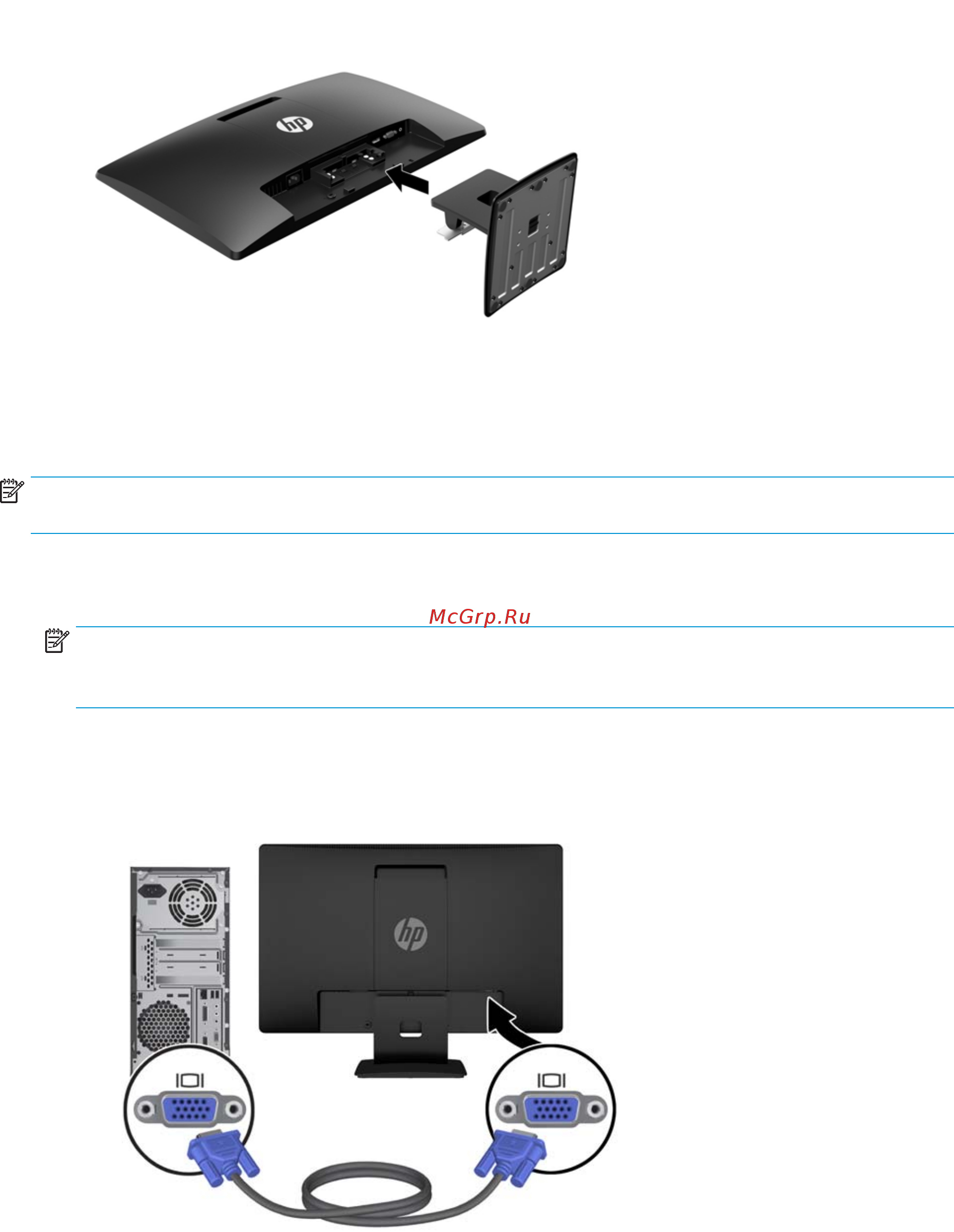 HP ProDisplay P223 (X7R61AA) [11/33] Подключение кабелей