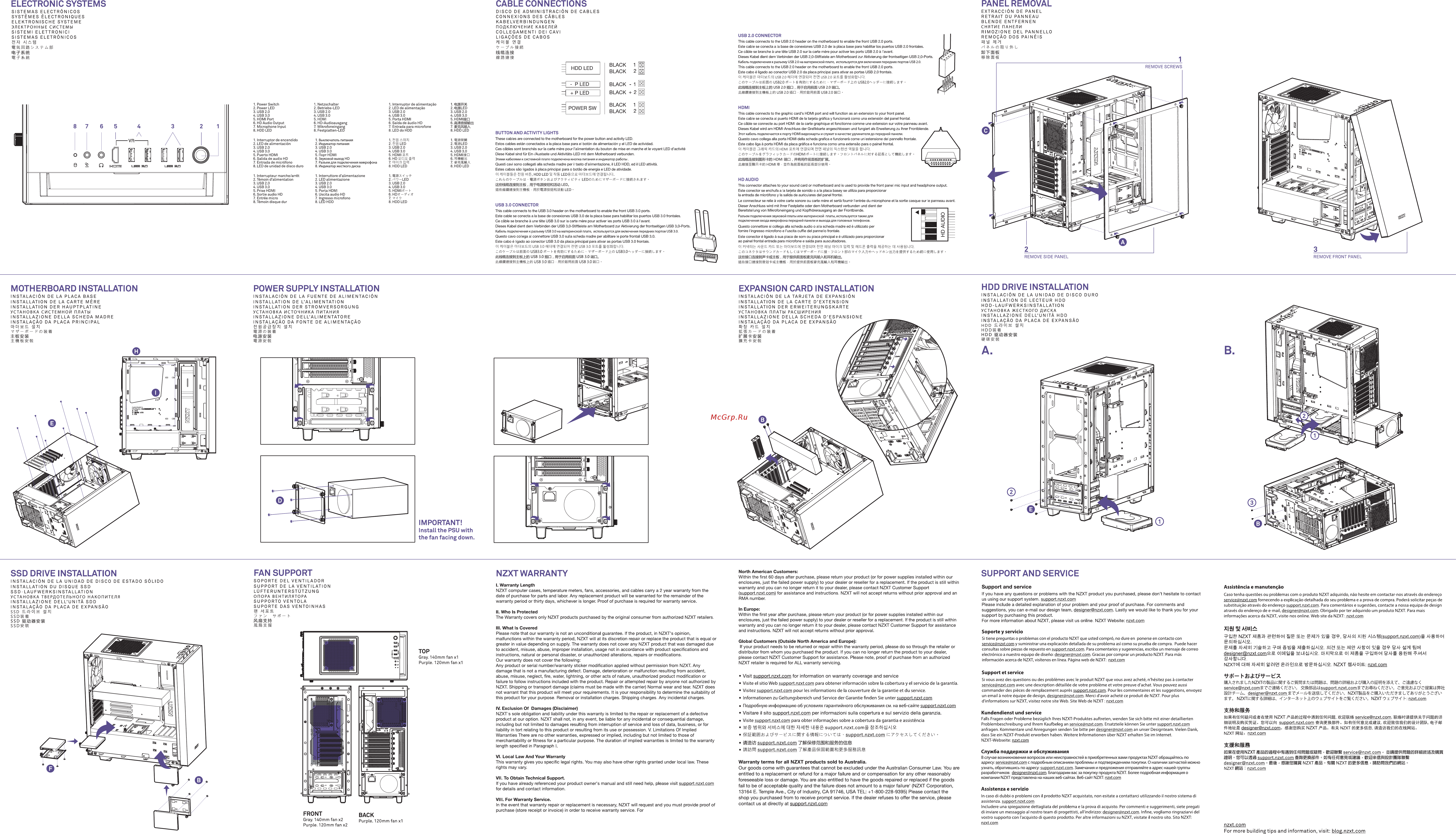 NZXT Source S340 Elite CA-S340W-B4 Красный, черный [2/2] Cable connections