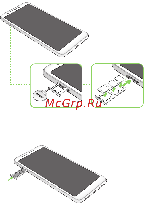 Asus ZENFONE 5 LITE ZC600KL 64 GB WHITE [6/19] Установка карты nano sim microsd