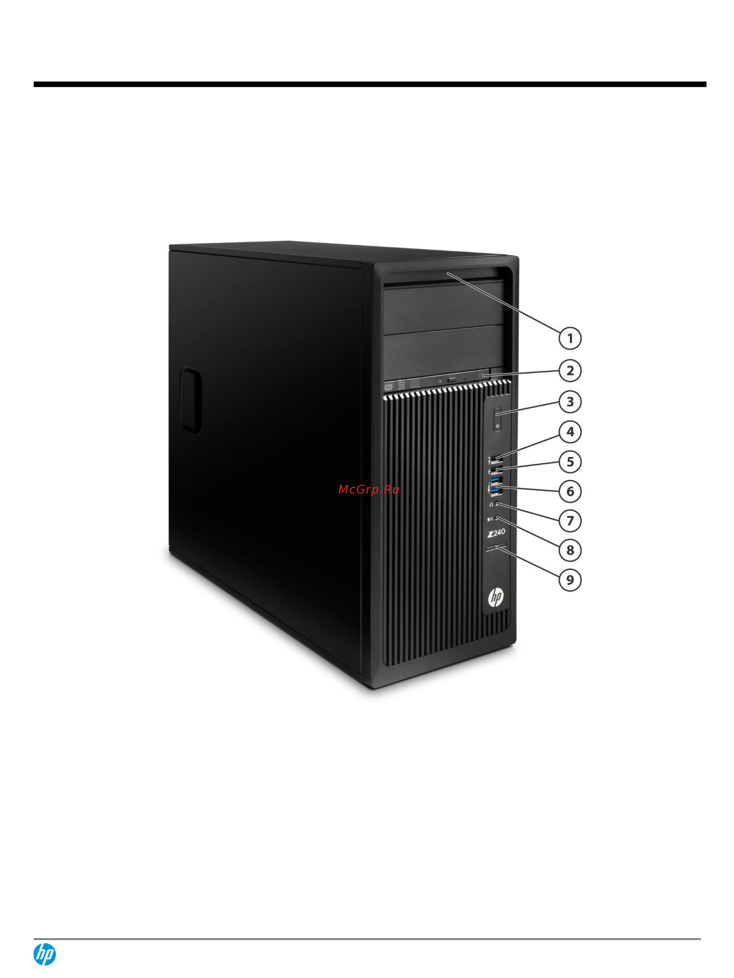 HP Z240 J9C06EA Инструкция по эксплуатации онлайн