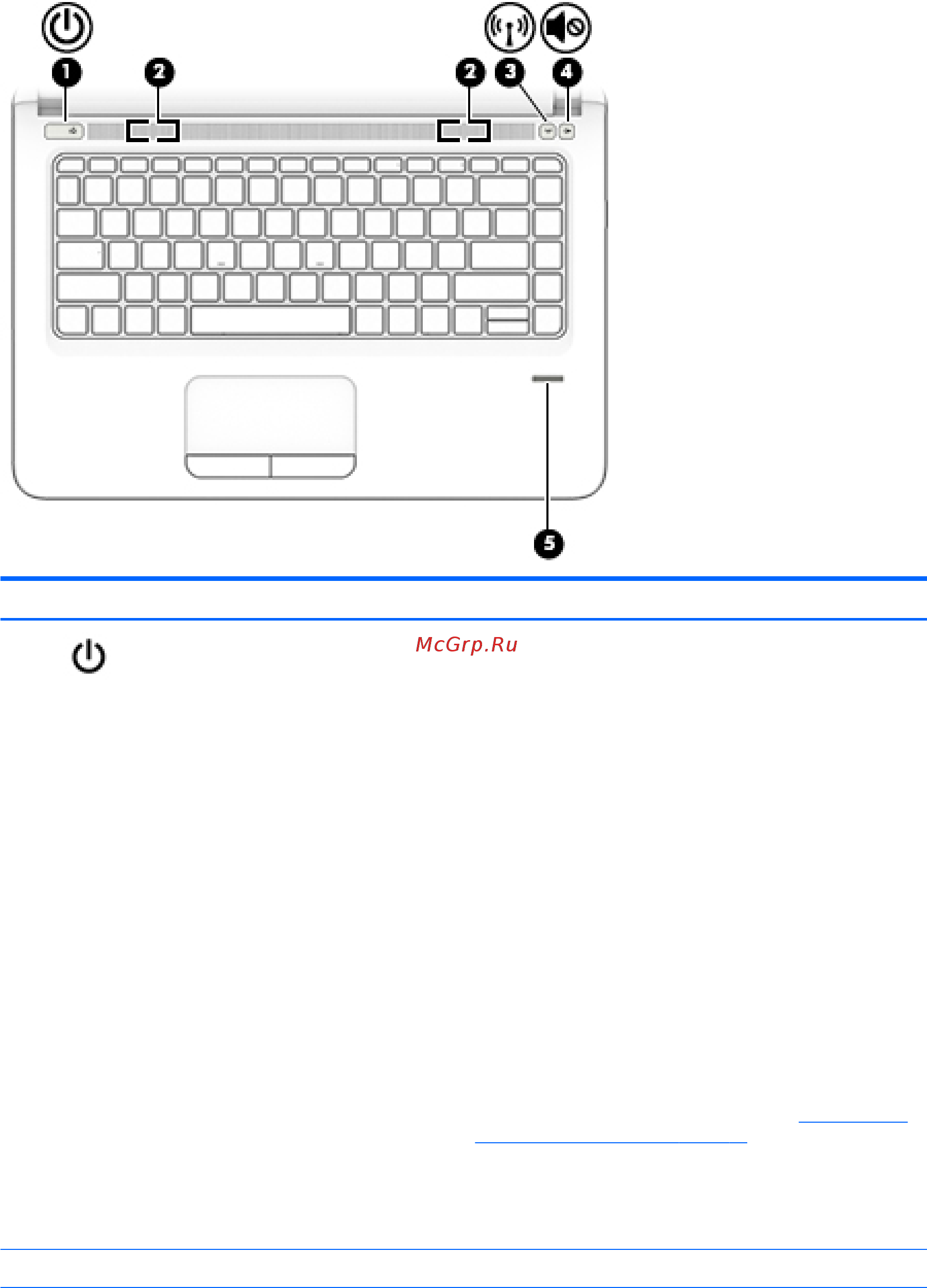HP ProBook 440 G3 W4P06EA . [22/112] Кнопки динамики и устройство считывания отпечатков пальцев