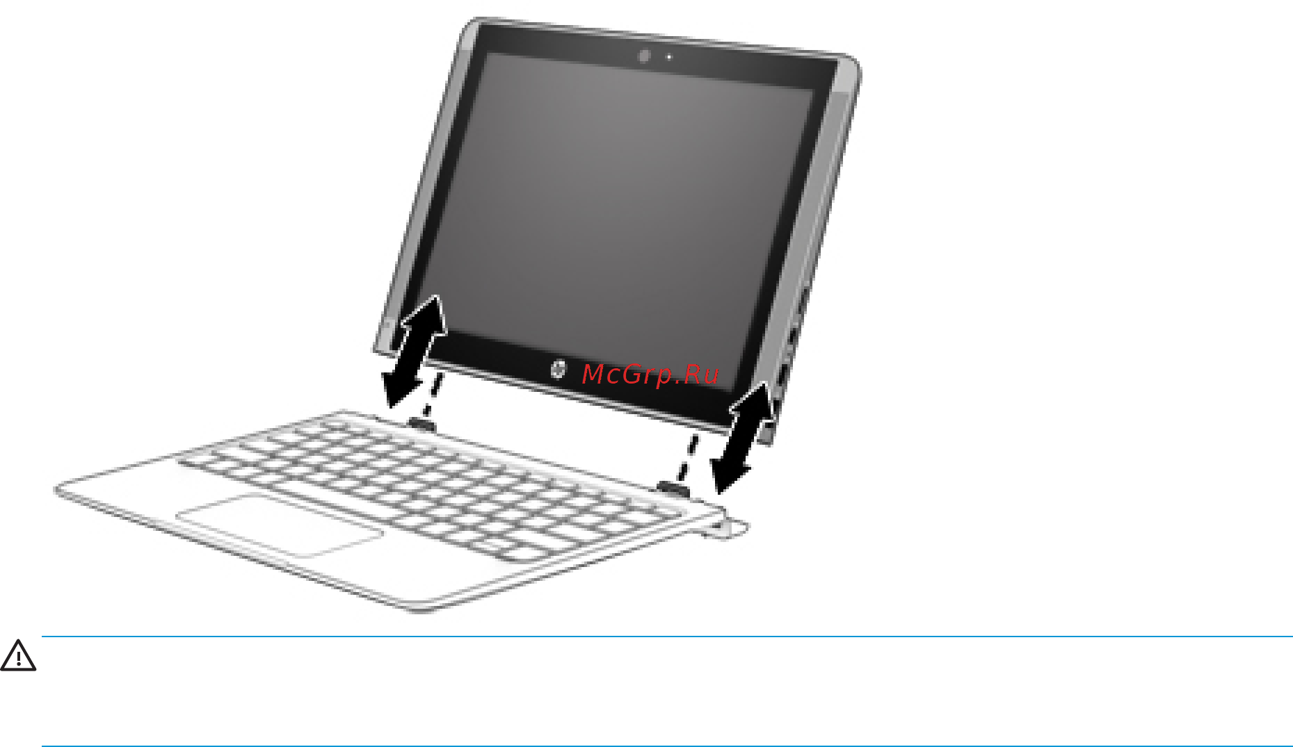 HP x2 Detachable 10-p004ur Y5V06EA Красный [25/73] Подключение планшета к клавиатурной базе