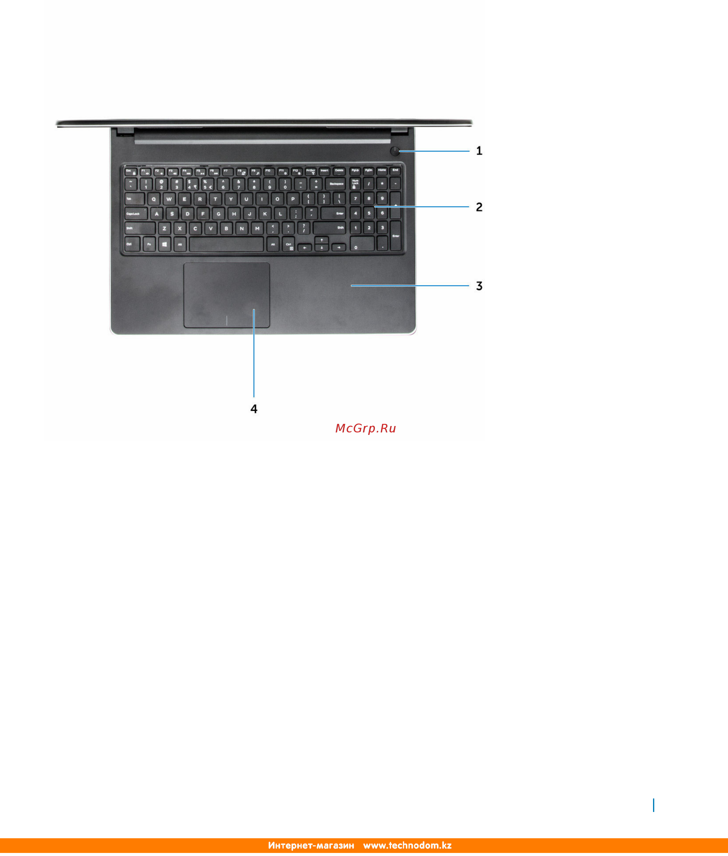 Dell Vostro 3568-8154 Черный [13/86] Вид упора для рук