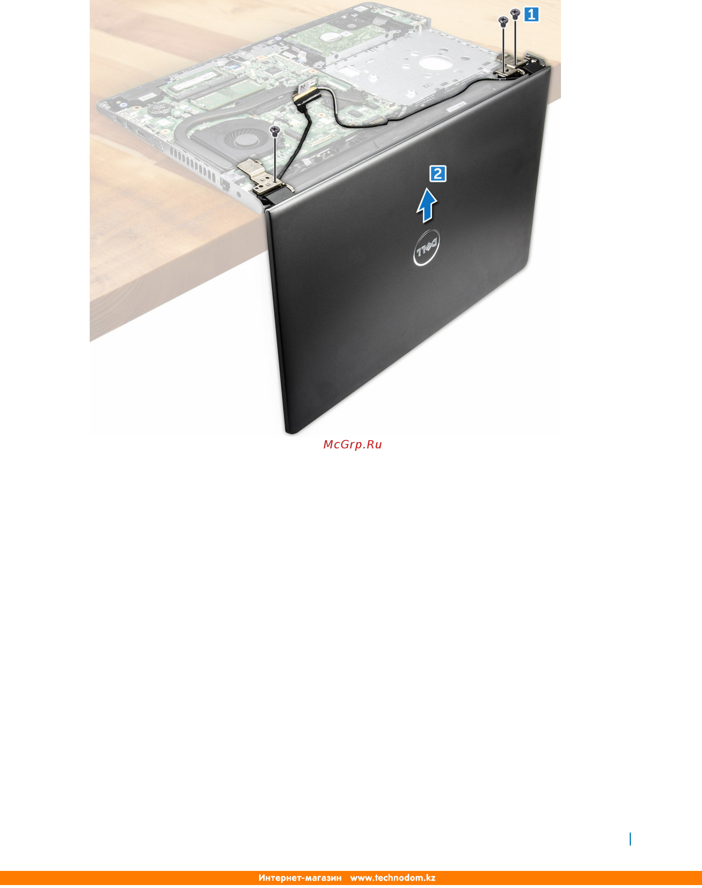 Dell Vostro 3568-8154 Черный [41/86] Установка дисплея в сборе