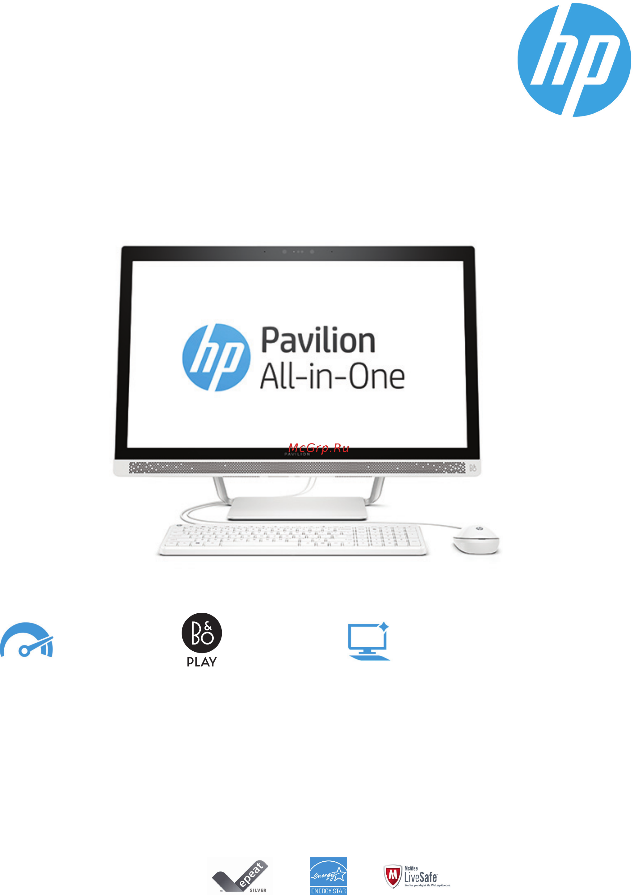 HP Pavilion 27-a227ur 1ZN74EA Инструкция по эксплуатации онлайн