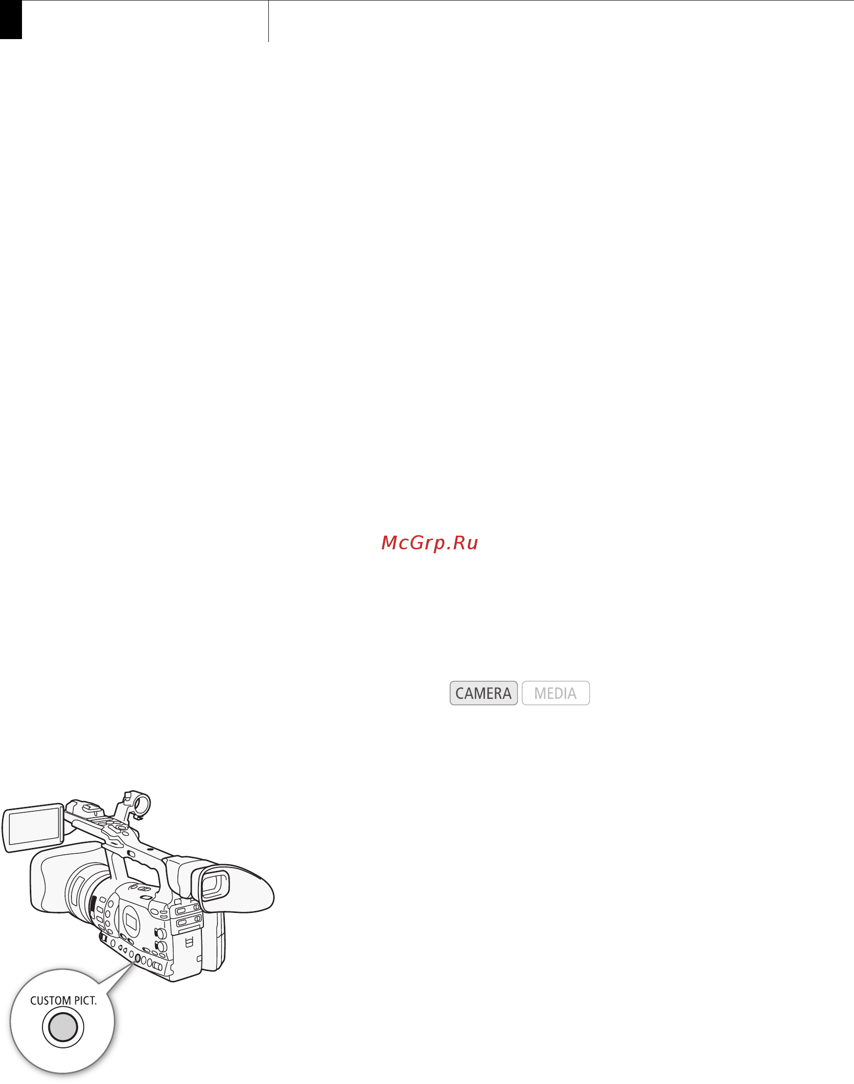 Canon XF 305 Full HD [130/234] Нажмите кнопку custom pict