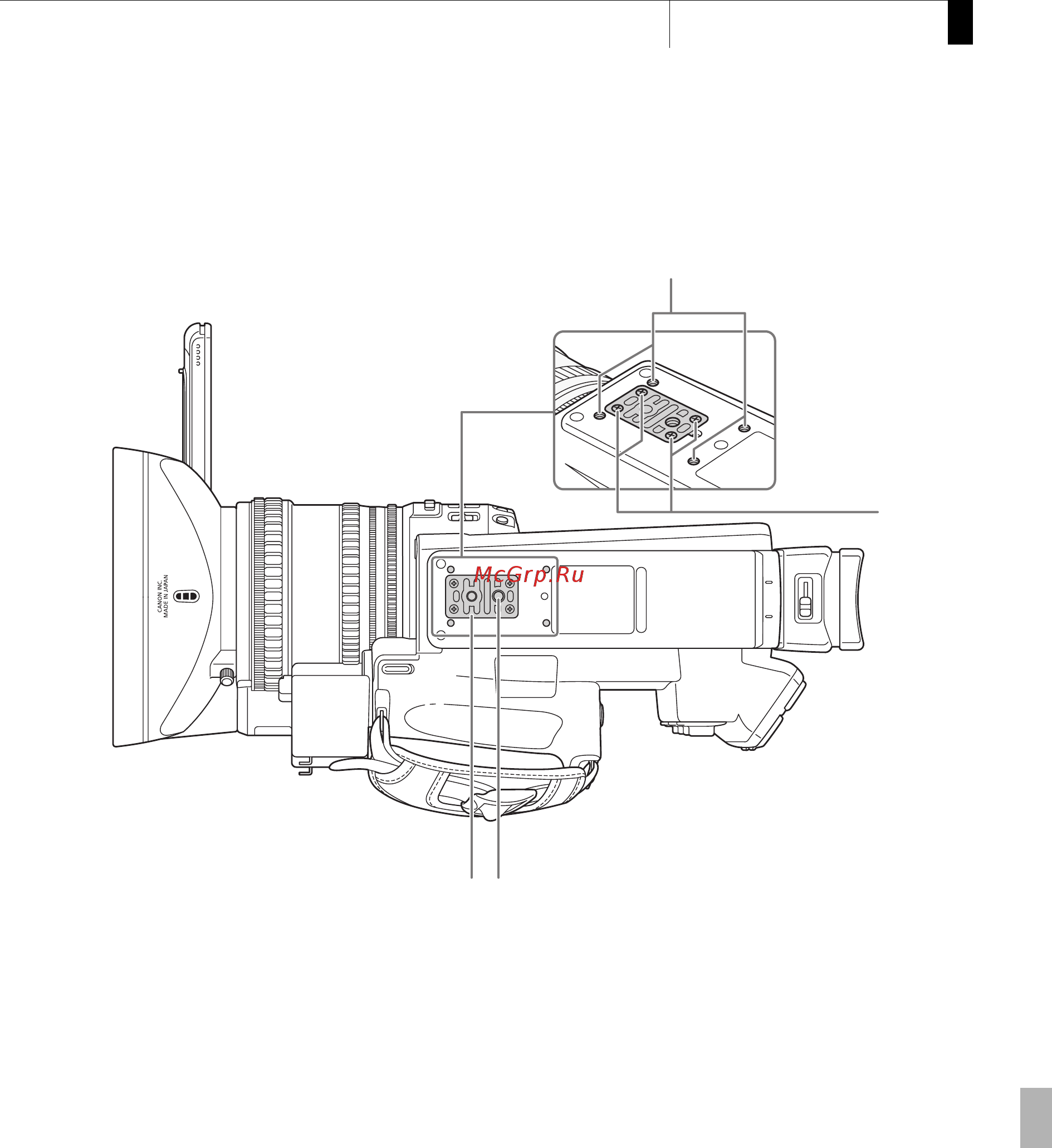 Canon XF 305 Full HD [19/234] Названия деталей