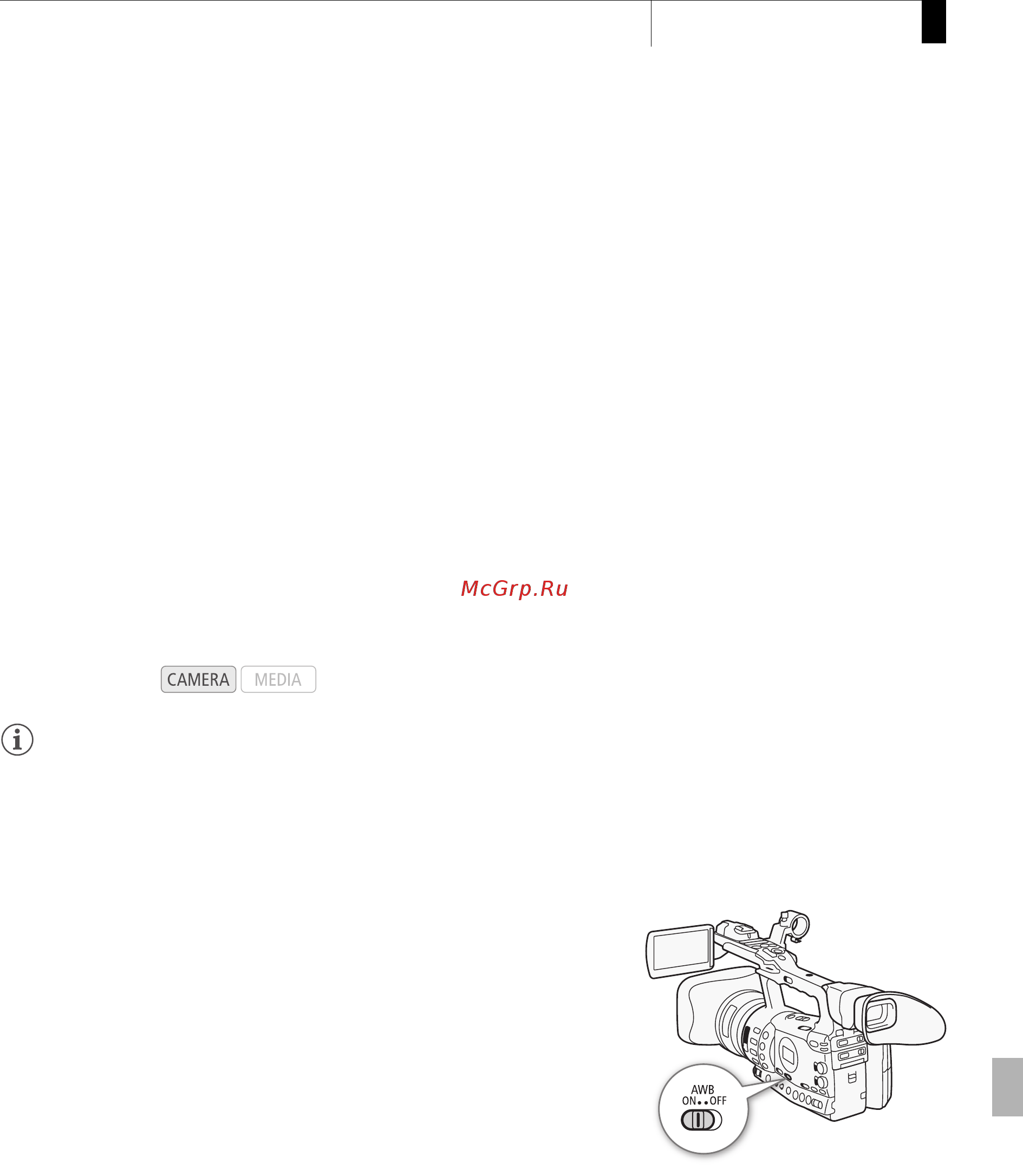 Canon XF 305 Full HD [81/234] Баланс белого