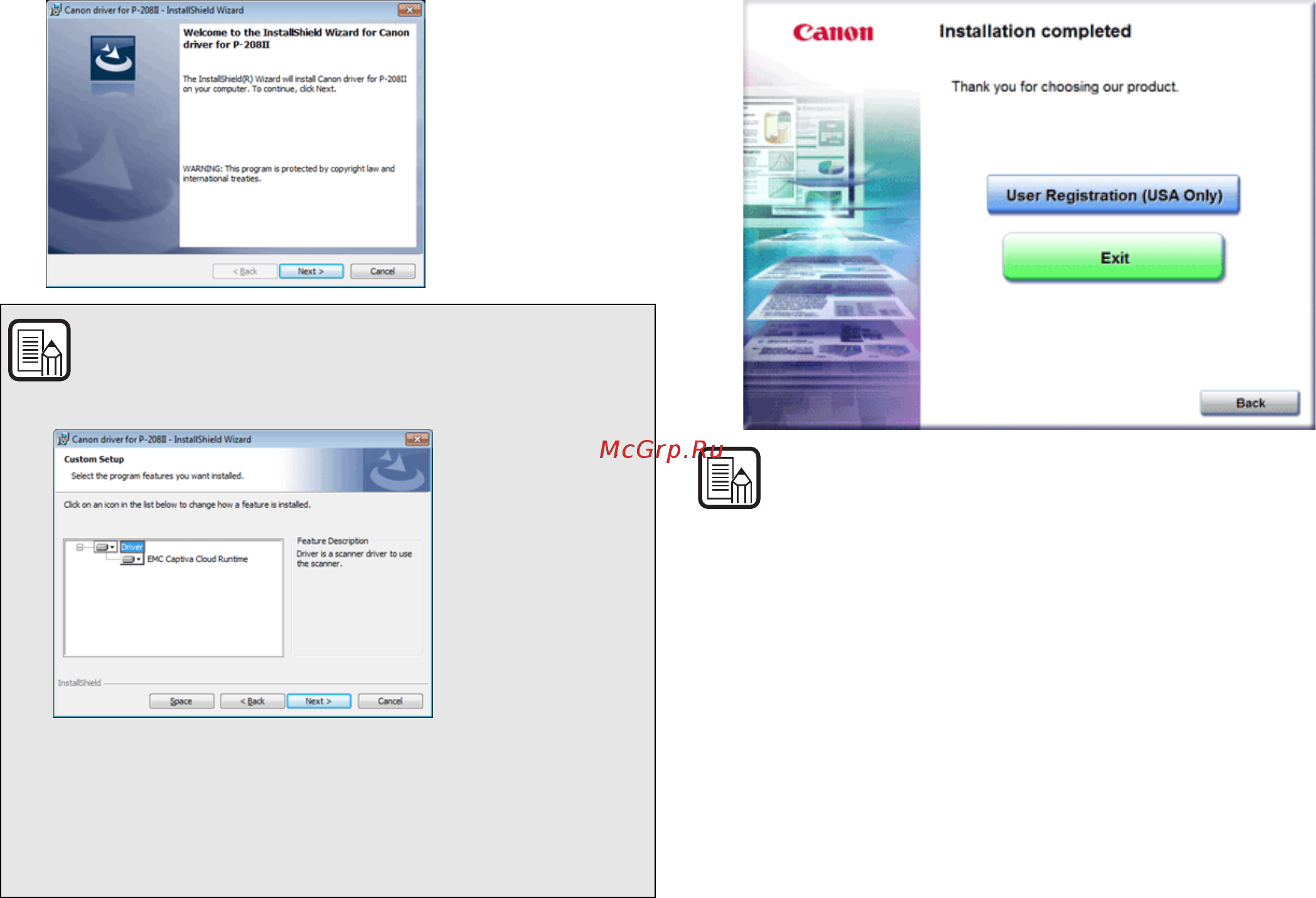 Canon imageFORMULA P-208II [20/106] Примечание
