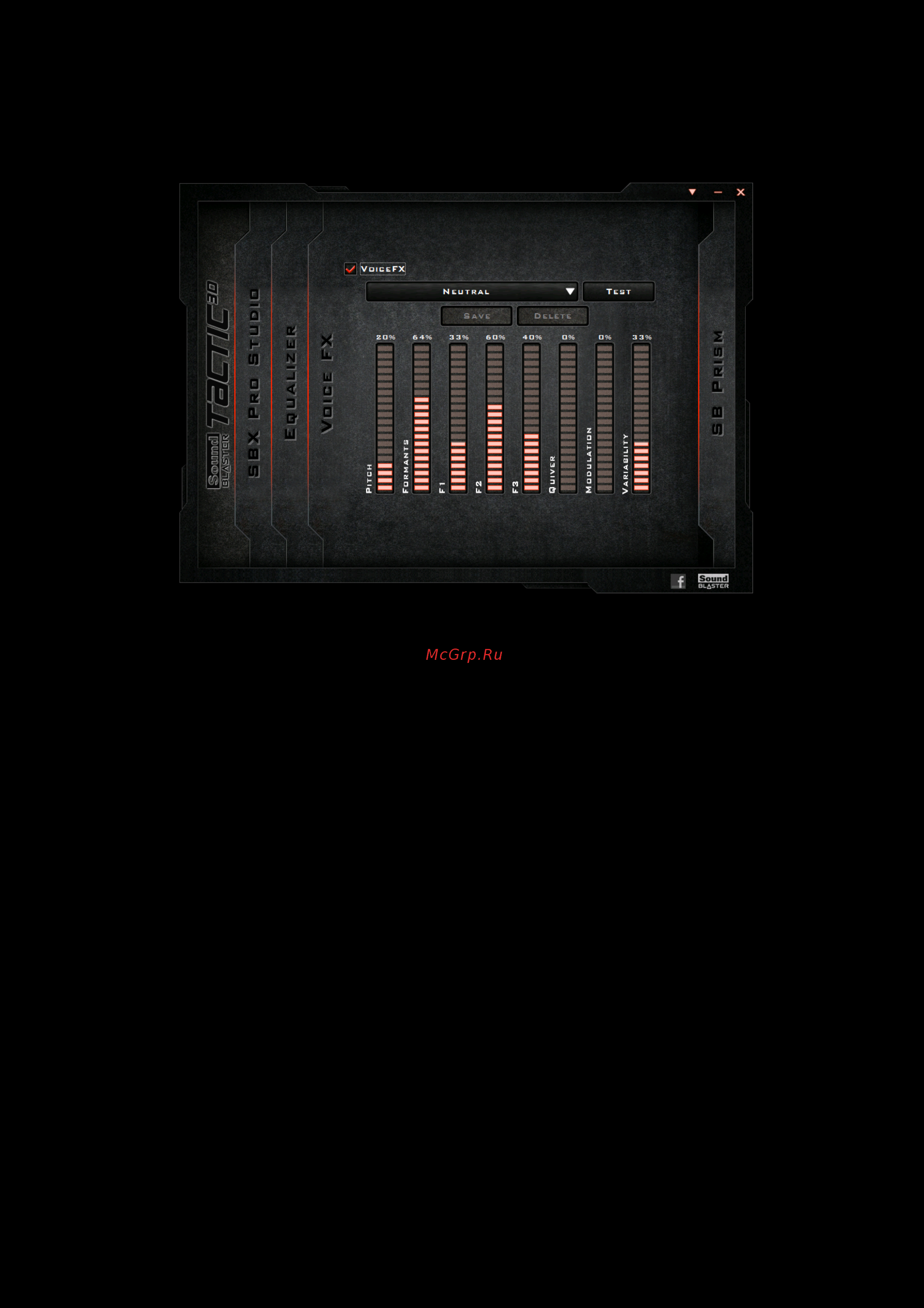 Creative Sound Blaster Tactic3D Rage Wireless V2.0 [16/29] Улучшение качества звука микрофона voicefx