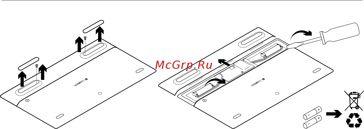 Logitech K760 [52/76] Utylizacja akumulatora po zakończeniu używania produktu