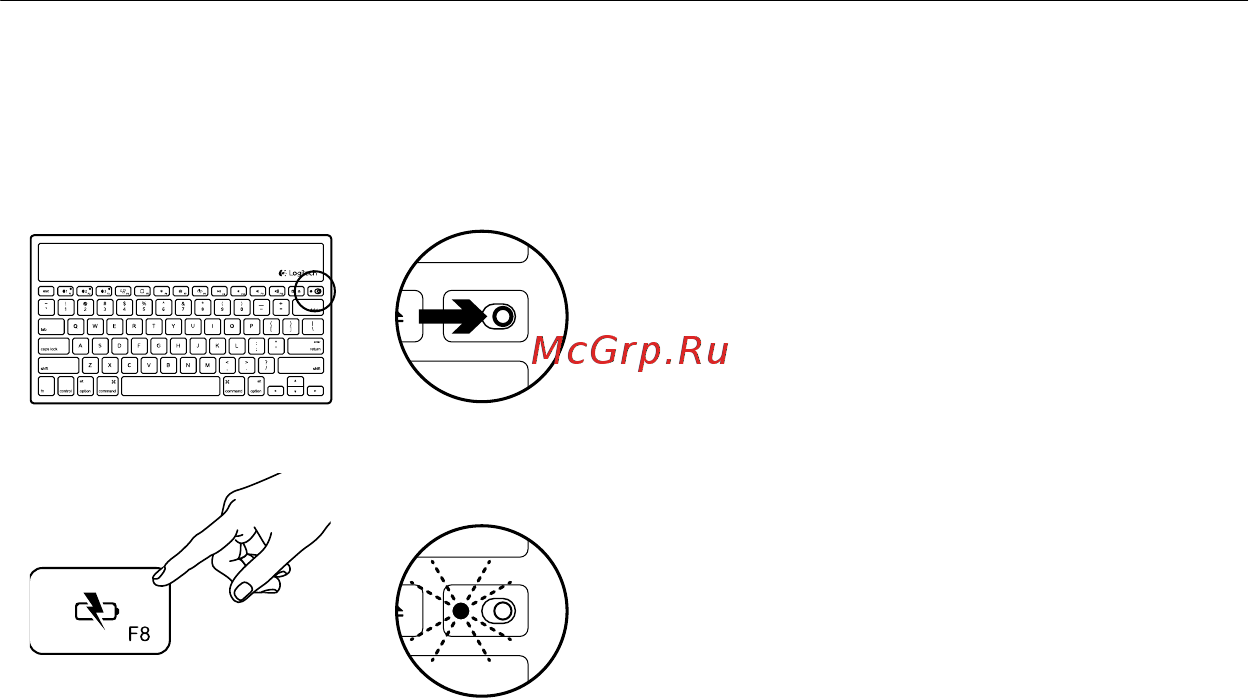 Logitech K760 [68/76] Перевірка акумуляторів