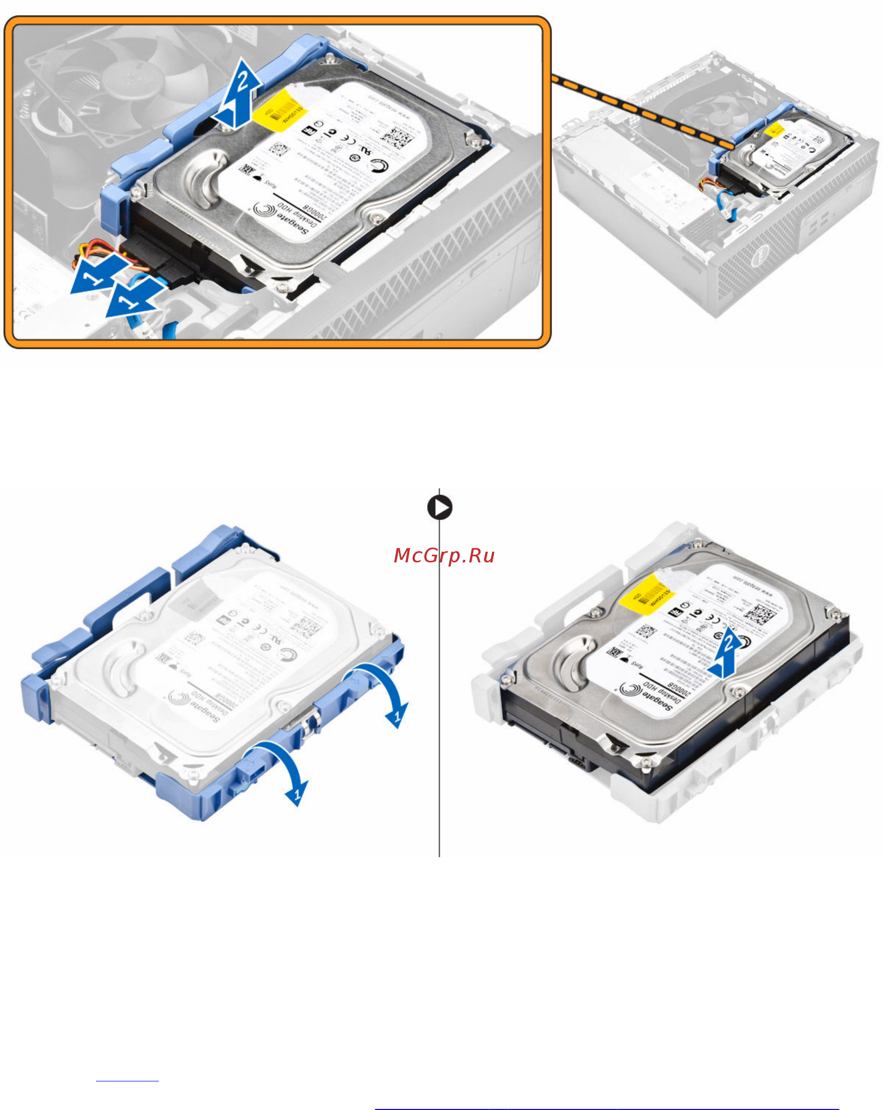 Dell PRECISION 3420-0080 [10/58] Установка жесткого диска в сборе