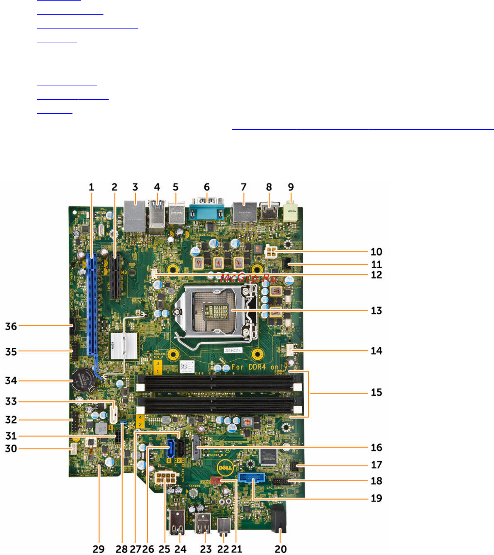 Dell PRECISION 3420-0080 [26/58] Компоненты системной платы