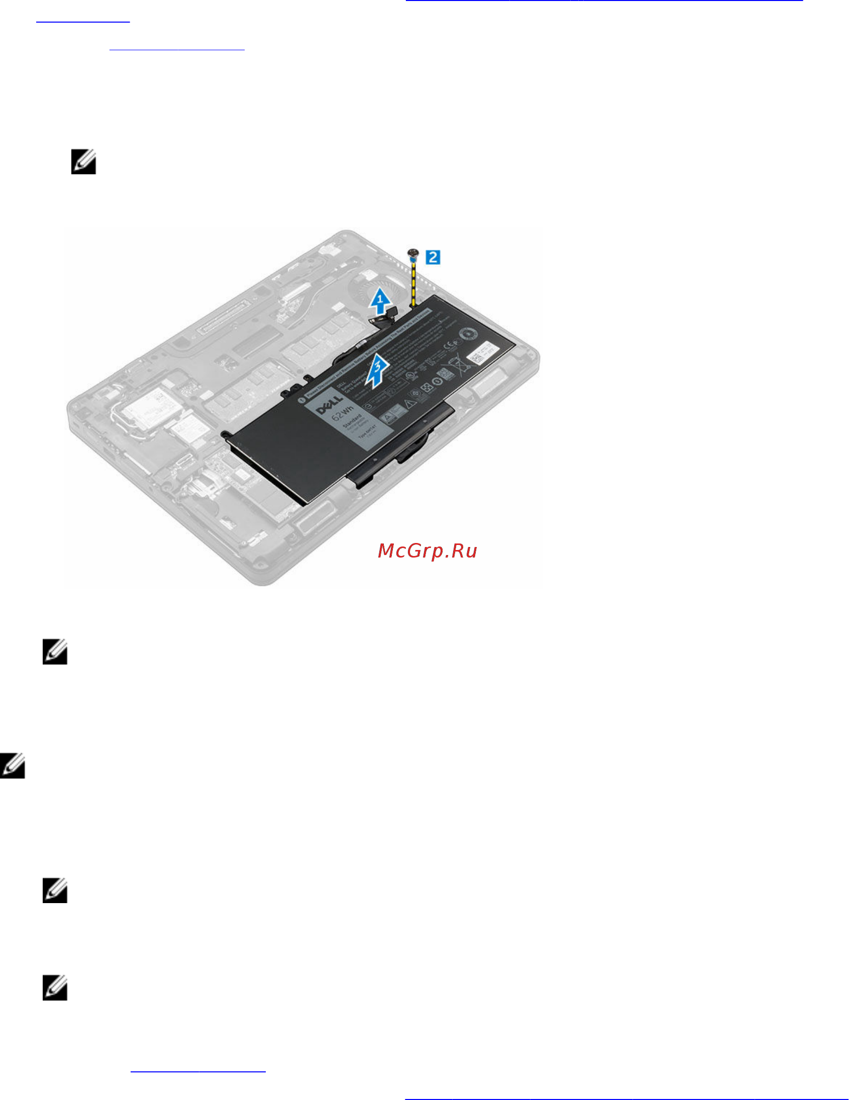 Dell E5270 (5270-9107) [11/59] Снятие батареи