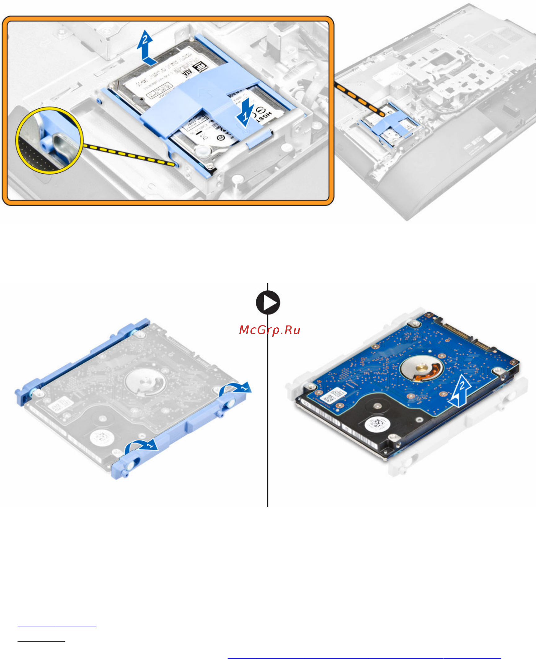 Dell Optiplex 7440 7440-8555 [15/62] Установка жесткого диска в сборе