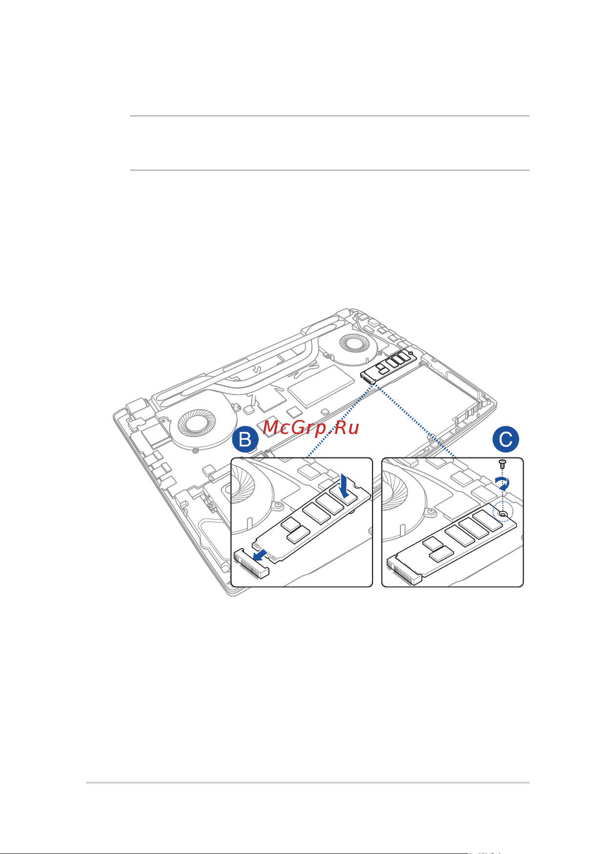 Asus ROG GL502VM-FY303 90NB0DR1-M05250 ЧЕРНЫЙ [84/114] A снимите крышку отсека