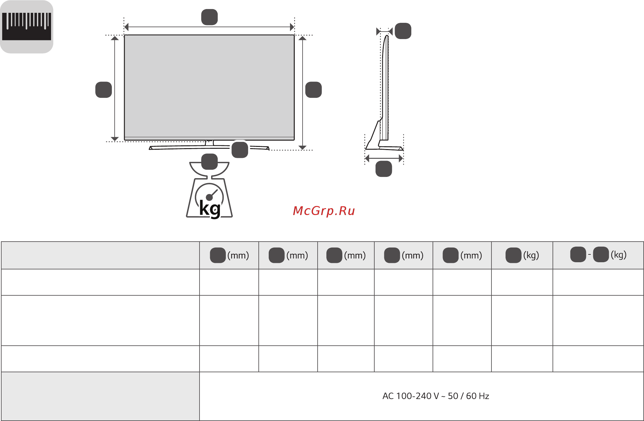LG 60UJ634V [9/38] A b c d e f f g