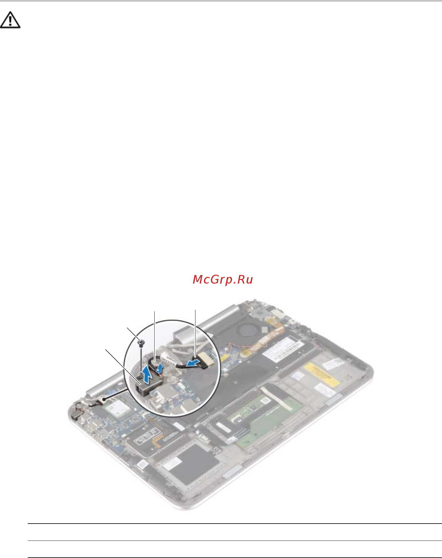 Dell XPS 12 (9250-2297) [31/56] Снятие порта адаптера питания