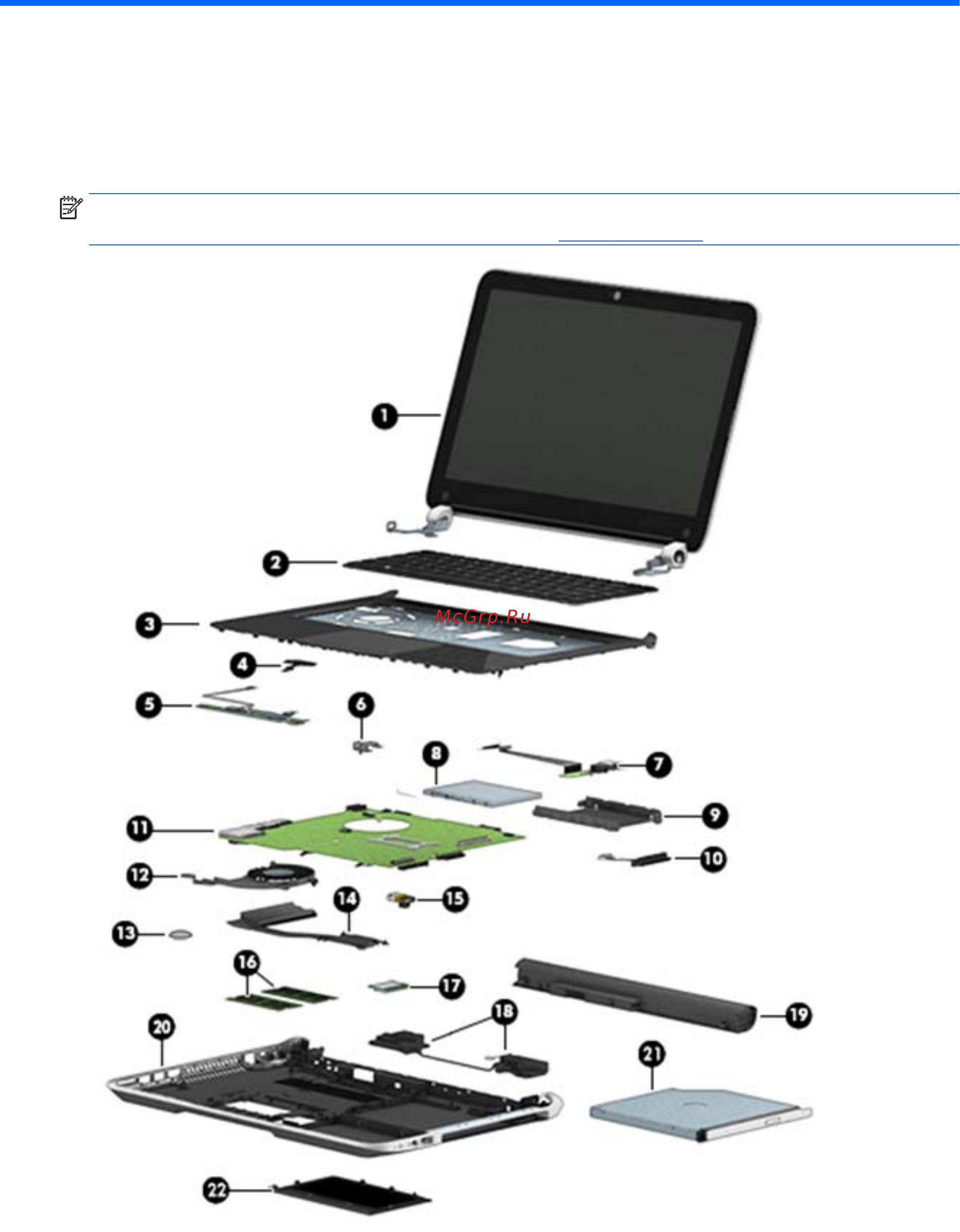 HP 14-am012ur (Z3C61EA) [23/99] Illustrated parts catalog