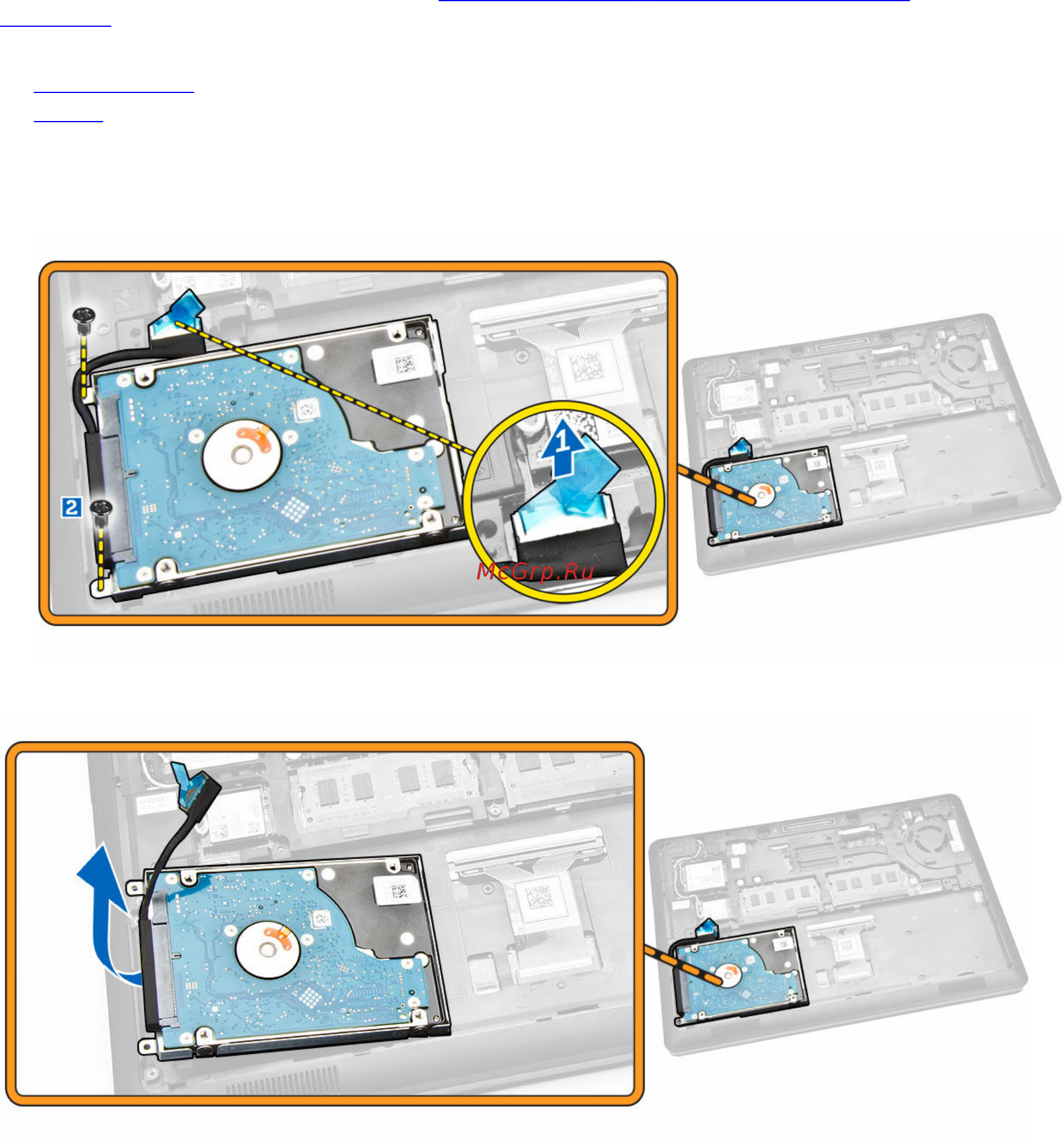 Dell E5250 (5250-7720) [11/65] Извлечение жесткого диска в сборе