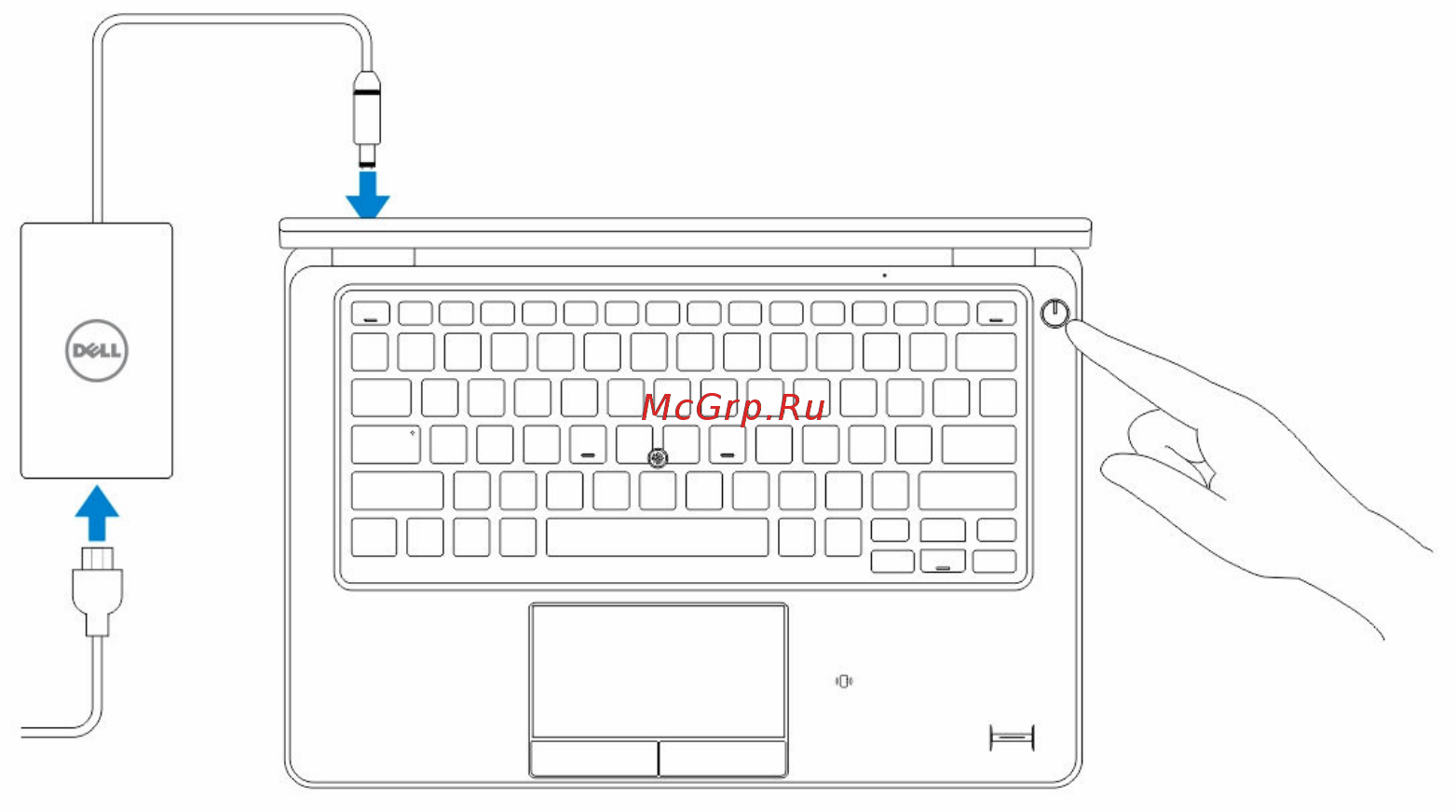 Dell E5250 (5250-7720) [6/65] Подключение зарядного устройства