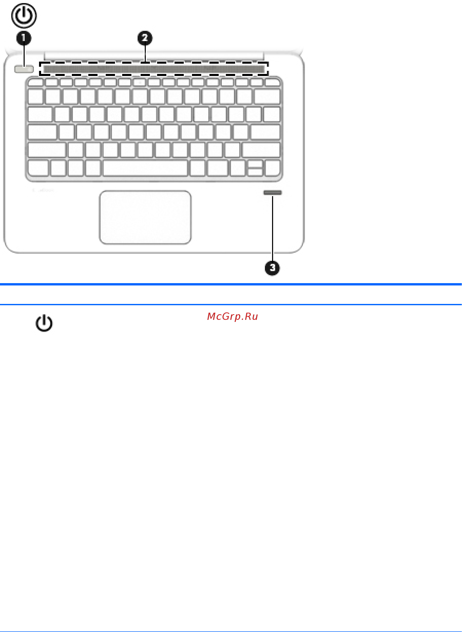 HP 1020 G1 (V1C40EA) [22/89] Кнопки динамики и считыватель отпечатков пальцев