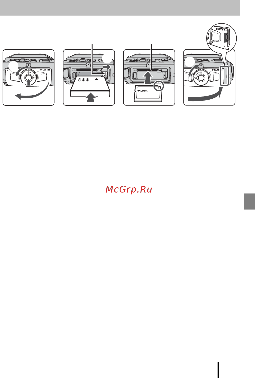 Nikon COOLPIX W300 Green/Black [15/52] Установка батарей и карты памяти
