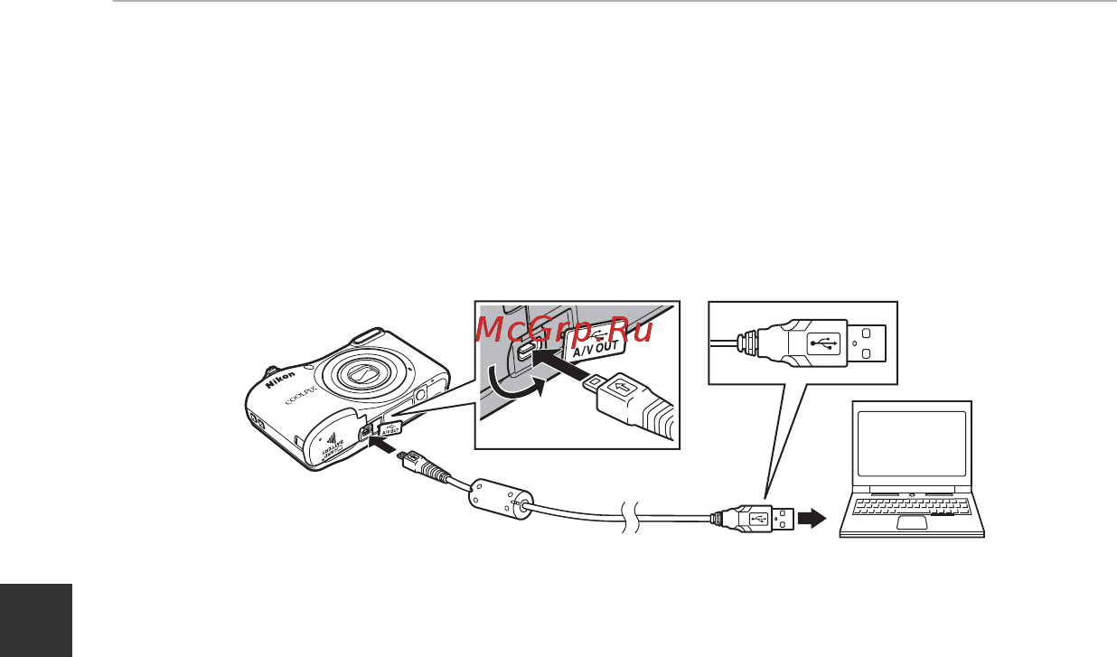 Nikon Coolpix A10 красный [48/147] Передача изображений на компьютер