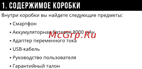 Highscreen Easy Power Pro 16Gb Red [4/32] Содержимое коробки