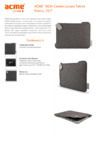 Acme Contemporary Tablet Sleeve 10,1" Gray (10S34) Инструкция по эксплуатации