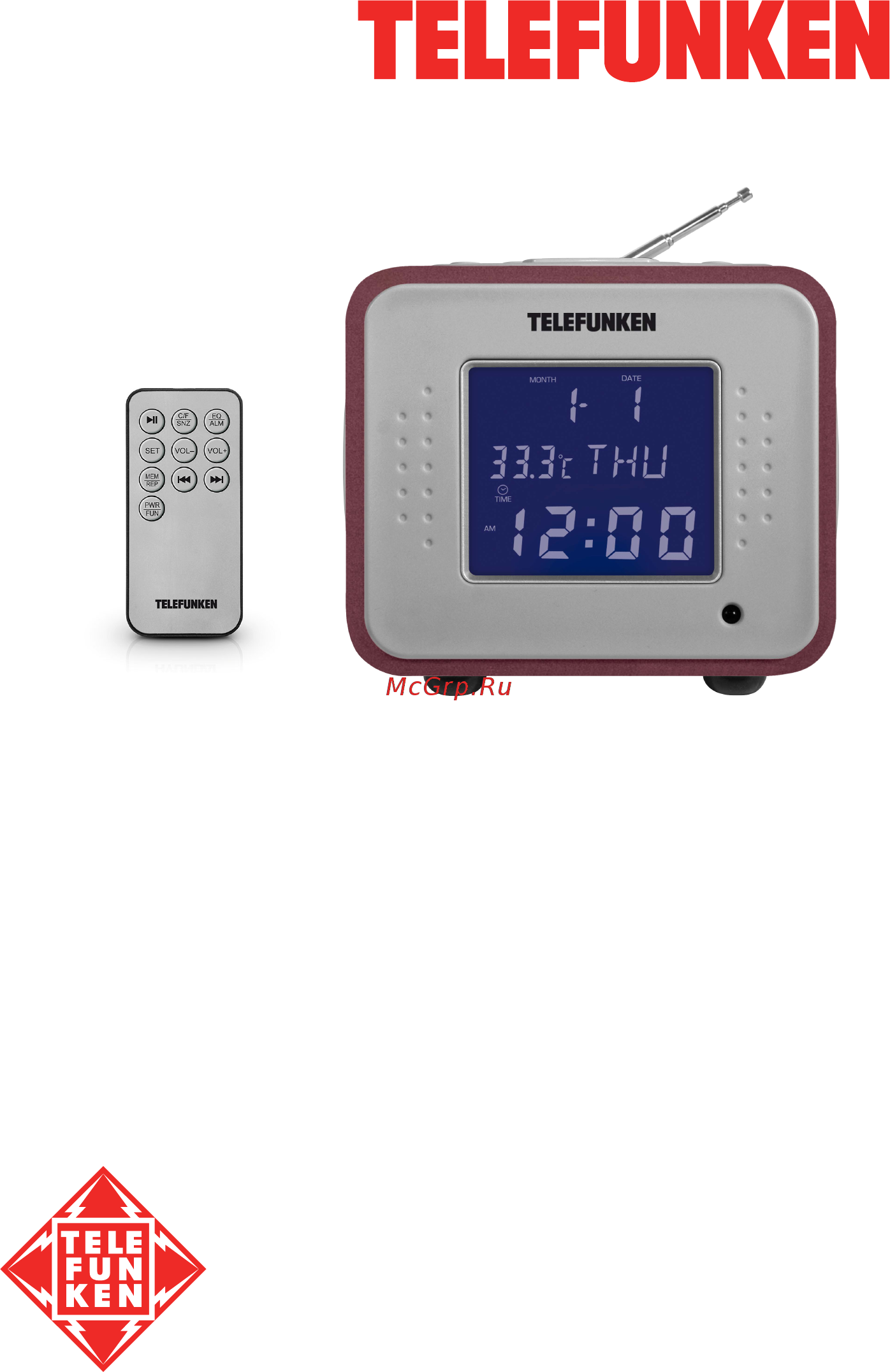 Telefunken TF-1575U Темное дерево Инструкция по эксплуатации онлайн