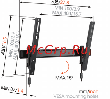 Vogels W50810 Инструкция по эксплуатации онлайн [20/21] 291641