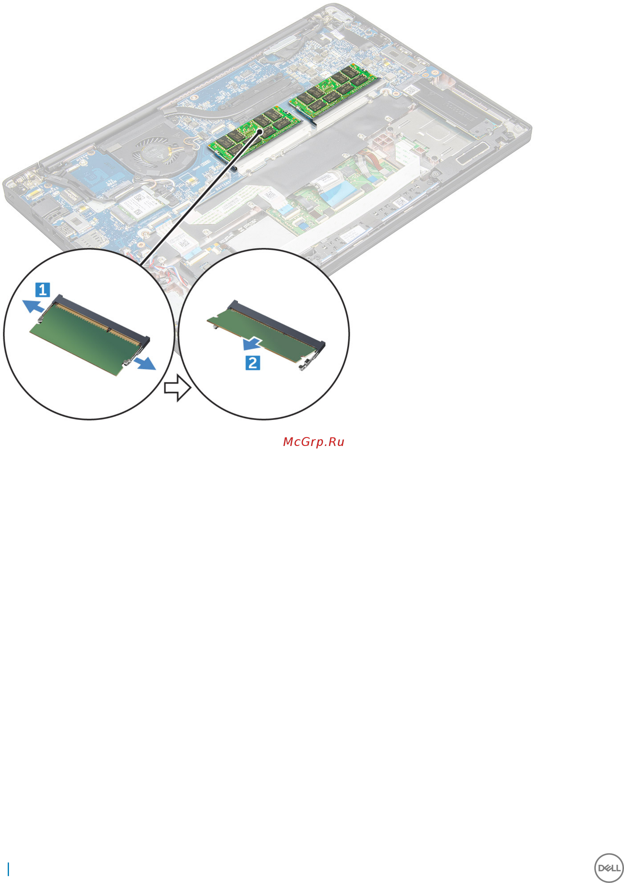 Dell 7480-8685 (7480-8685) [16/61] Установка модулей памяти