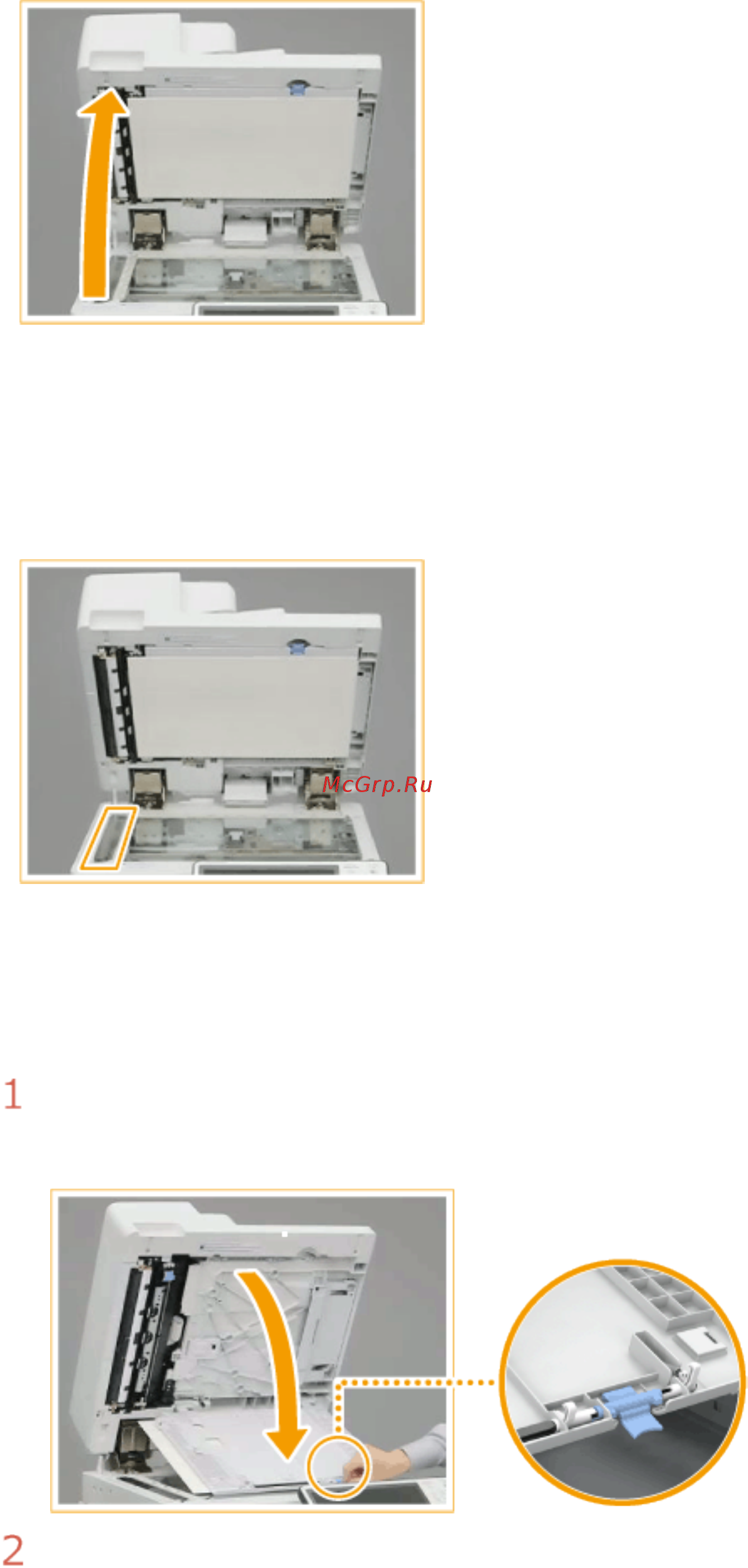 Canon imageRUNNER ADVANCE C3520i MFP 1494C006 [917/1803] Протрите область сканирования устройства подачи узкий и длинный участок