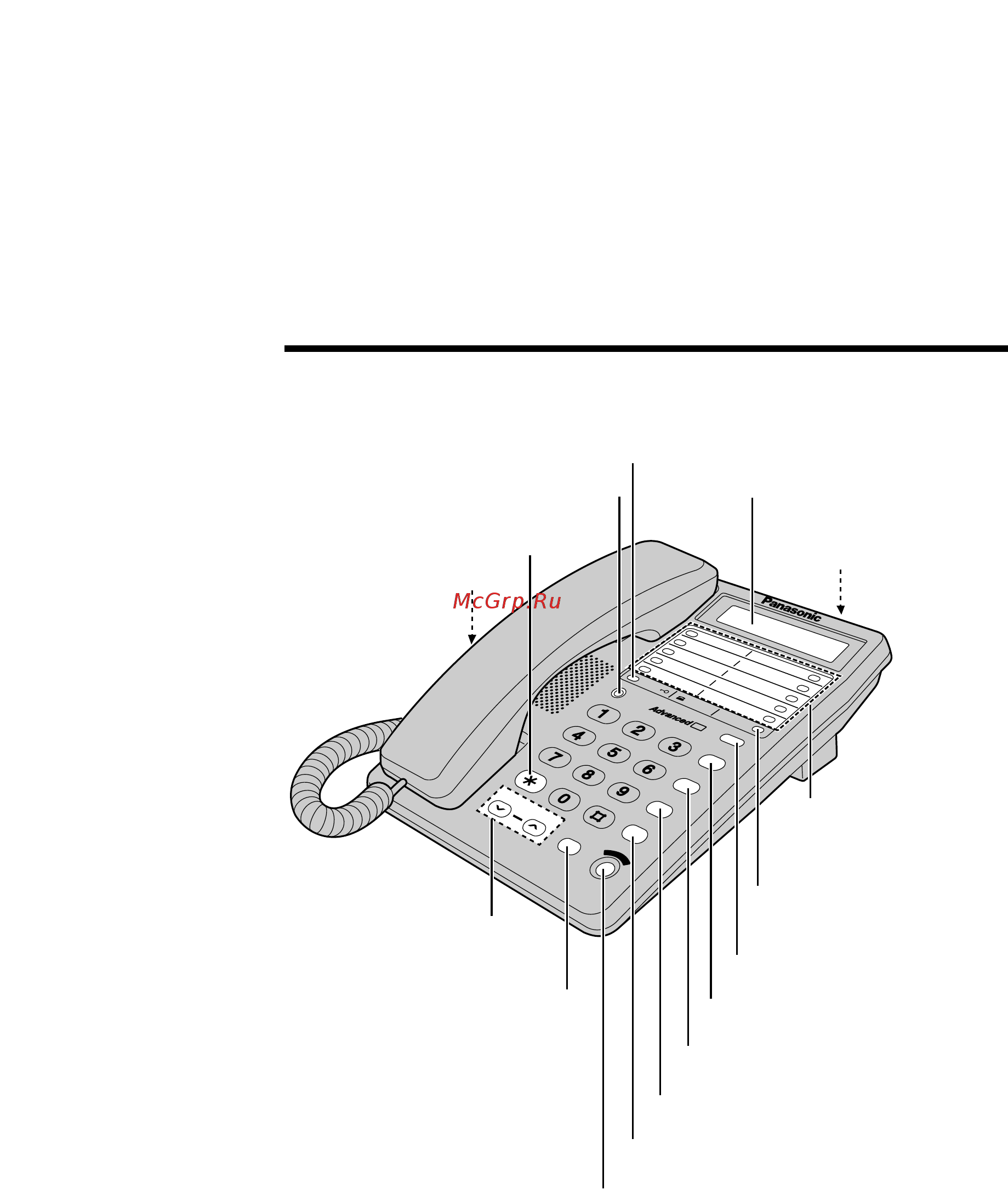 Panasonic KX-TS2362RUW белый [4/40] Pacgojoòehne opfahob ygpabjehnr