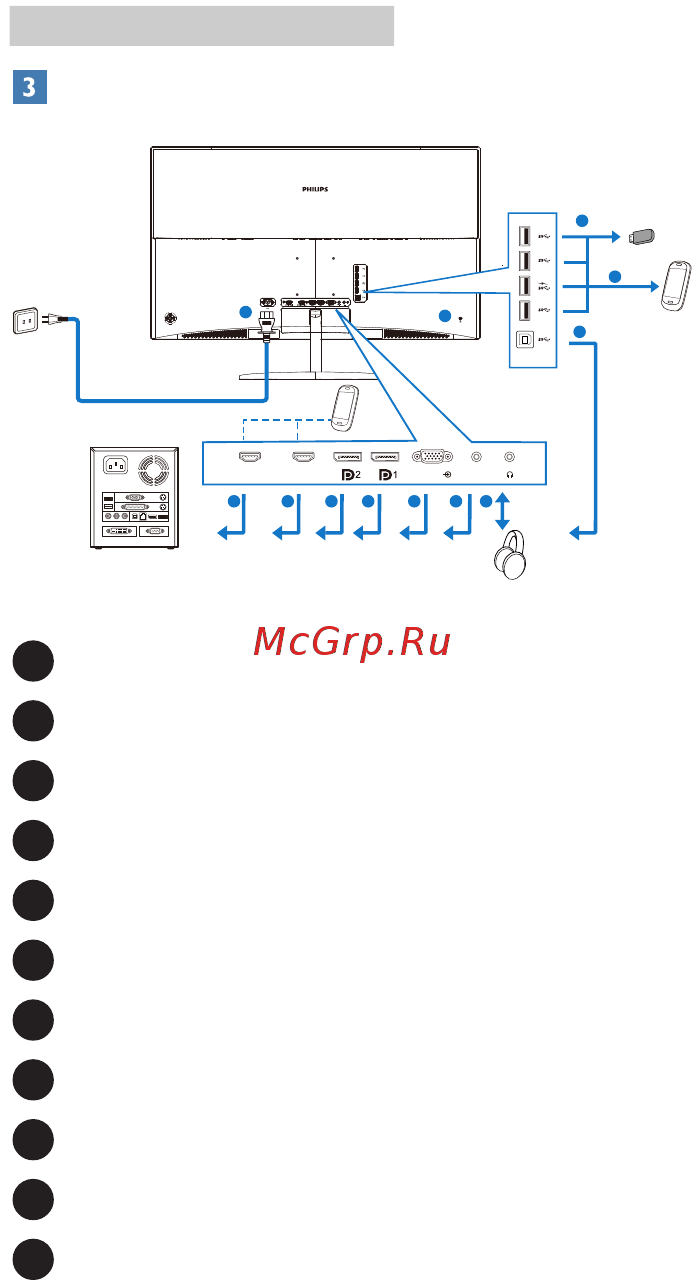 Philips BDM4037UW/00 СЕРЕБРИСТЫЙ Инструкция по эксплуатации онлайн [7/36] 292731