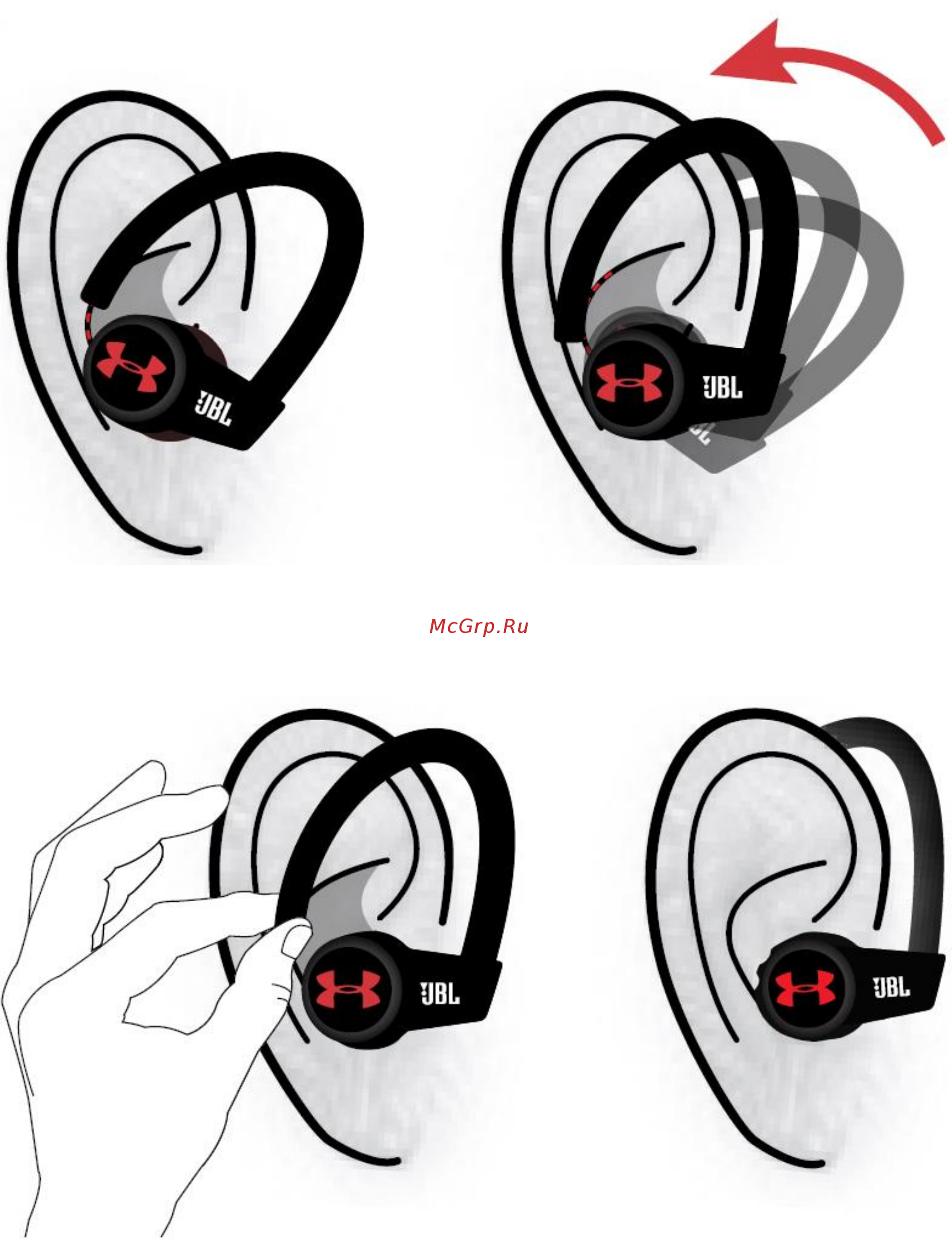 JBL UA HR Black (UA [7/15] Крепление на ухе