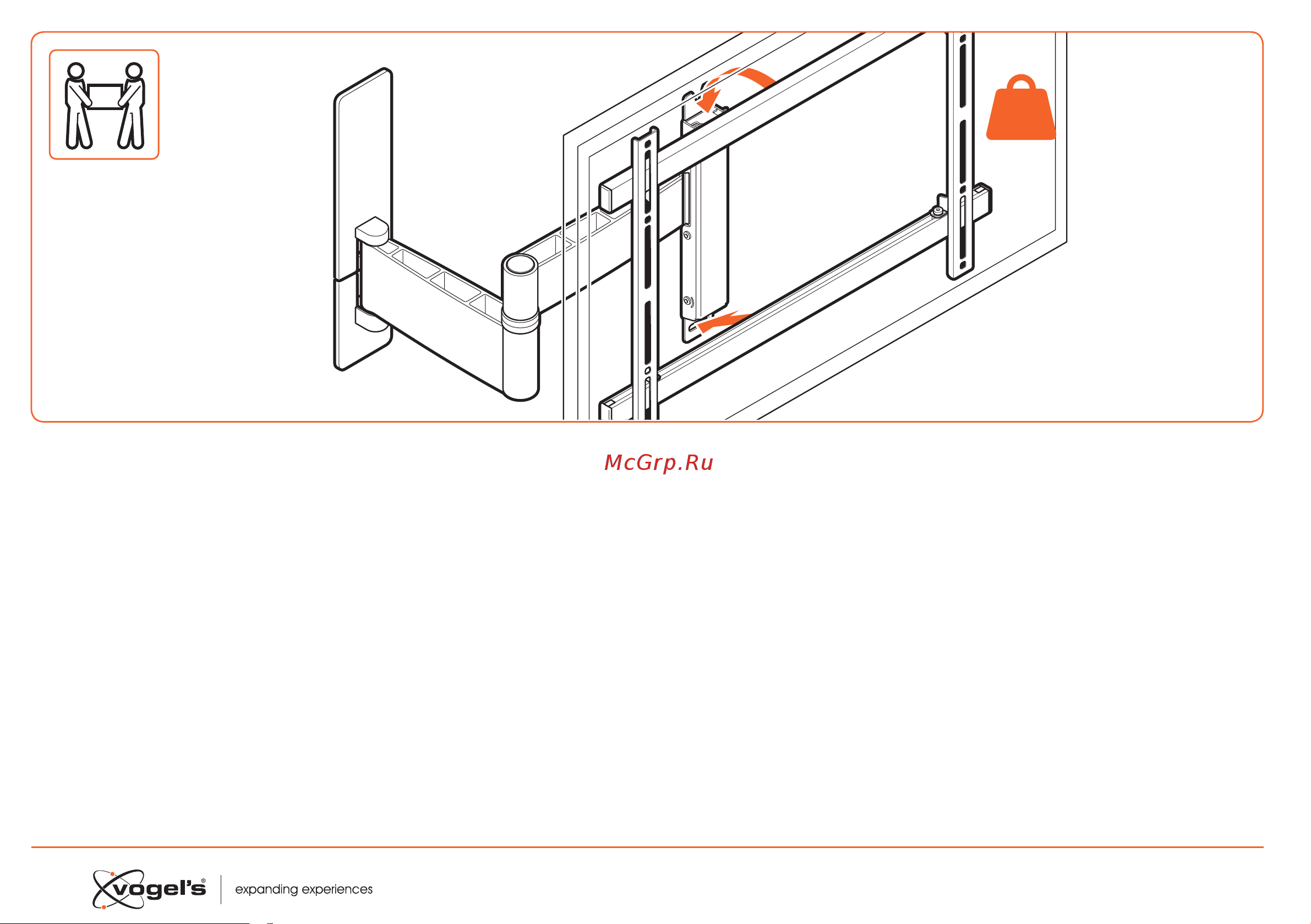 Vogels TURN W52081 [14/20] Hook the tv onto the wall mount
