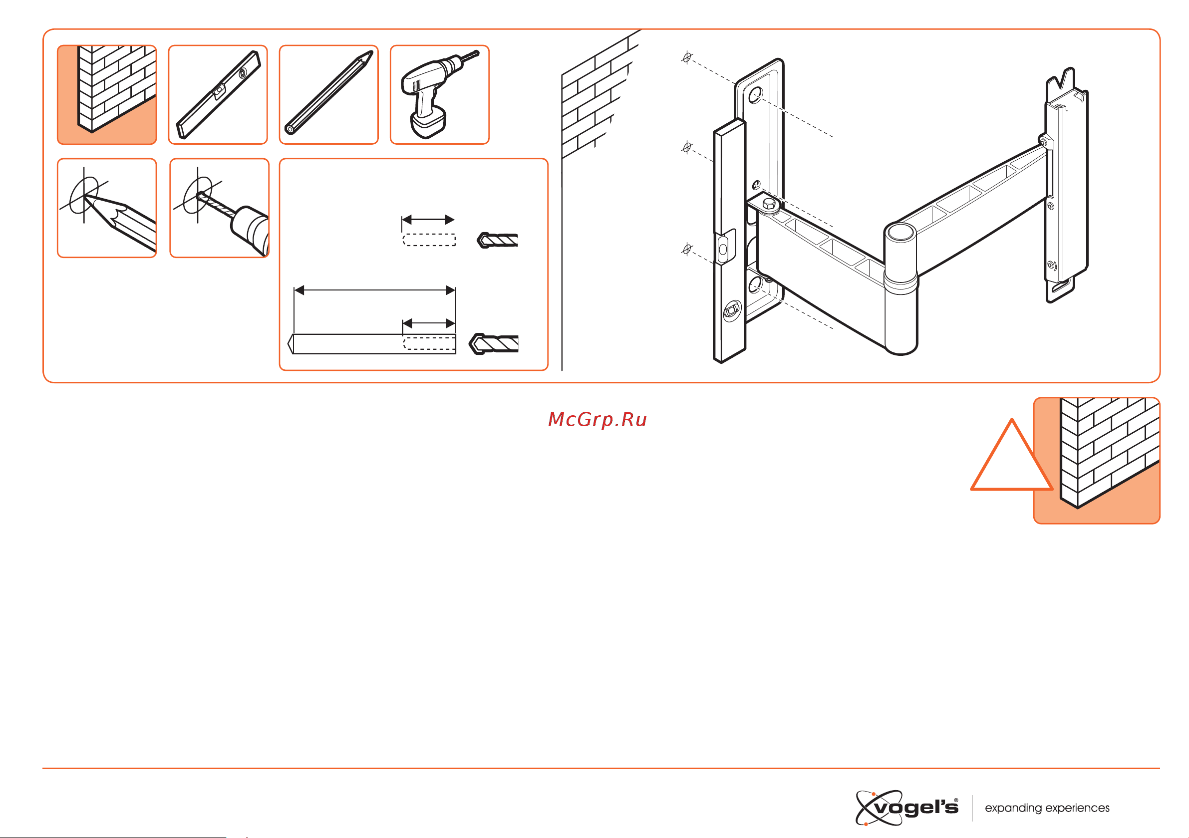 Vogels W53081 [9/20] Drill the holes