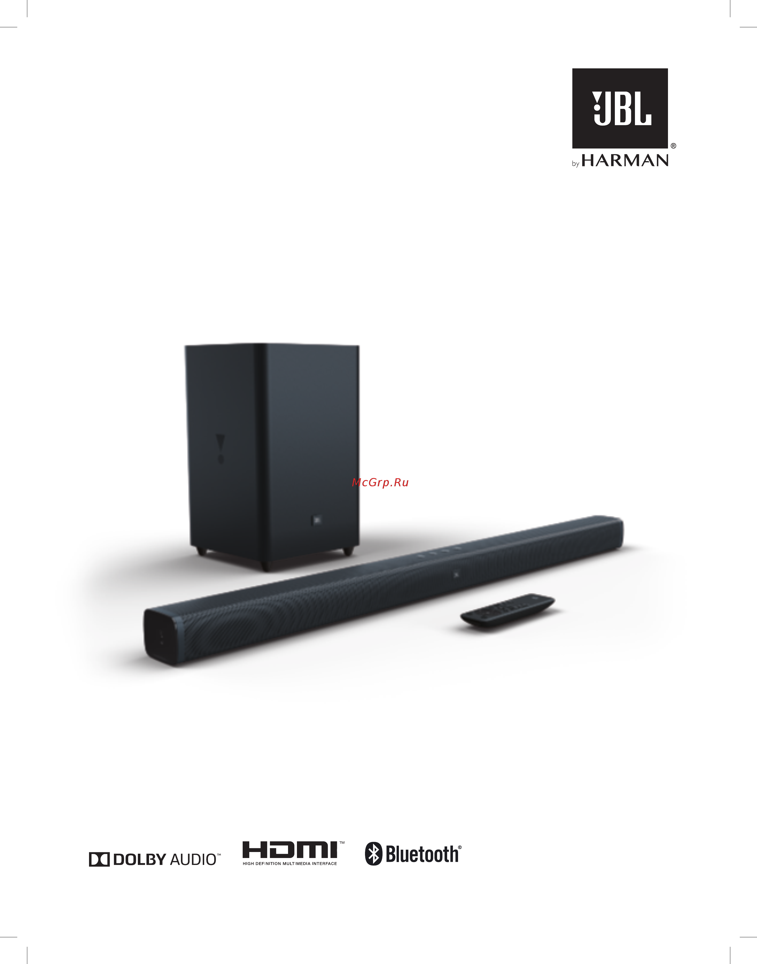 JBL Bar 2,1 Black Инструкция по эксплуатации онлайн