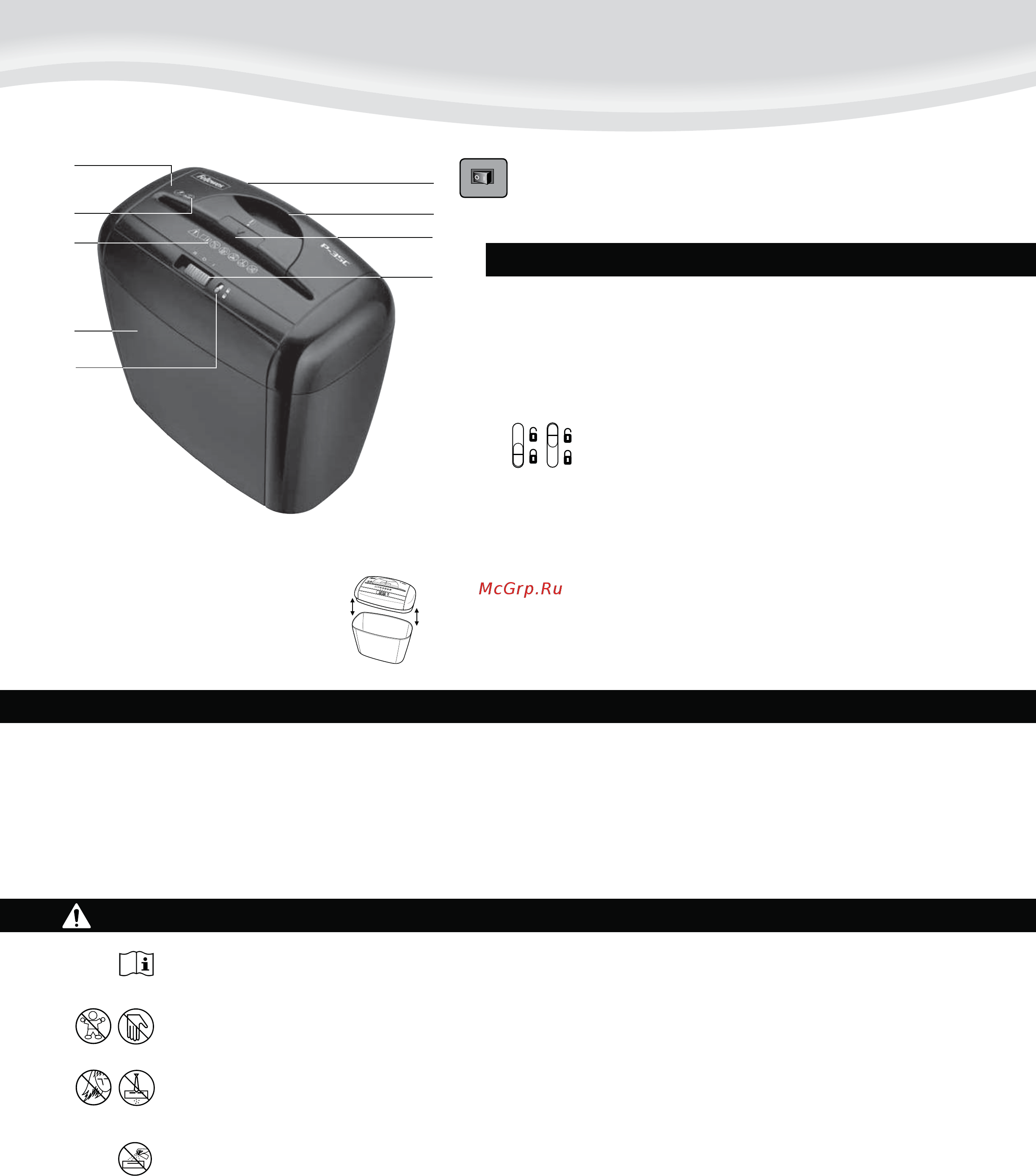 Fellowes PowerShred P-35C FS-32136 Черный [12/40] Nederlands